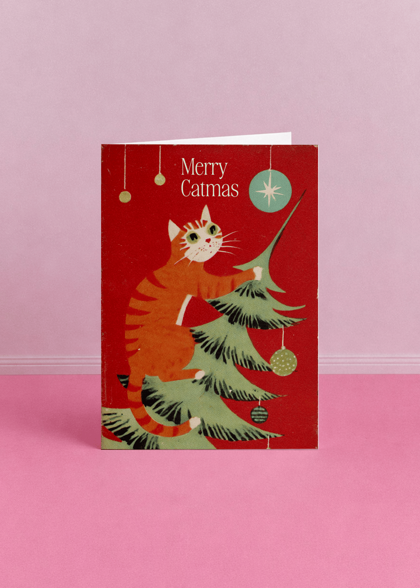 Merry Catmas Holiday Card mockup 5