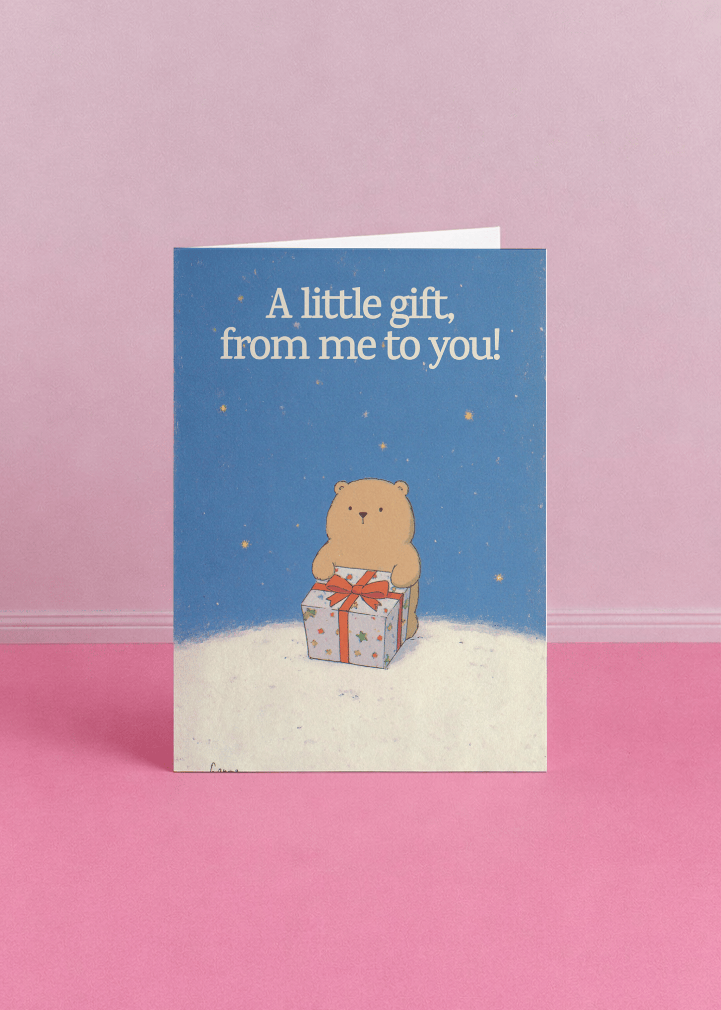 Sweet Gift Bear Surprise Card mockup 4