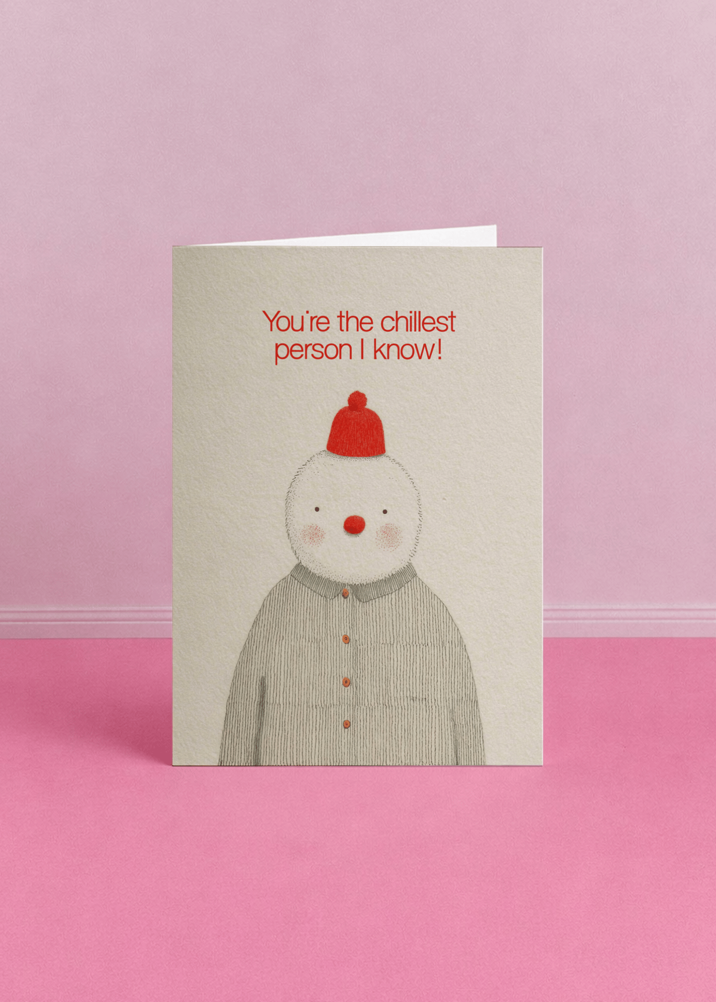 Chillest Snowman Greeting Card mockup 5