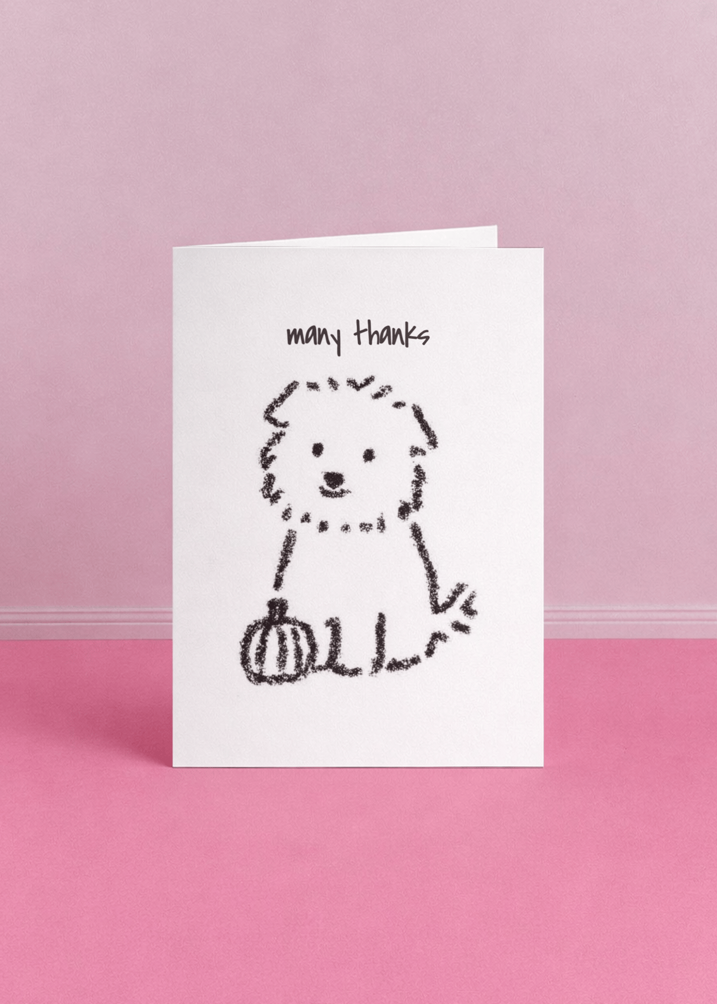 Cute Puppy Thank You Card mockup 5