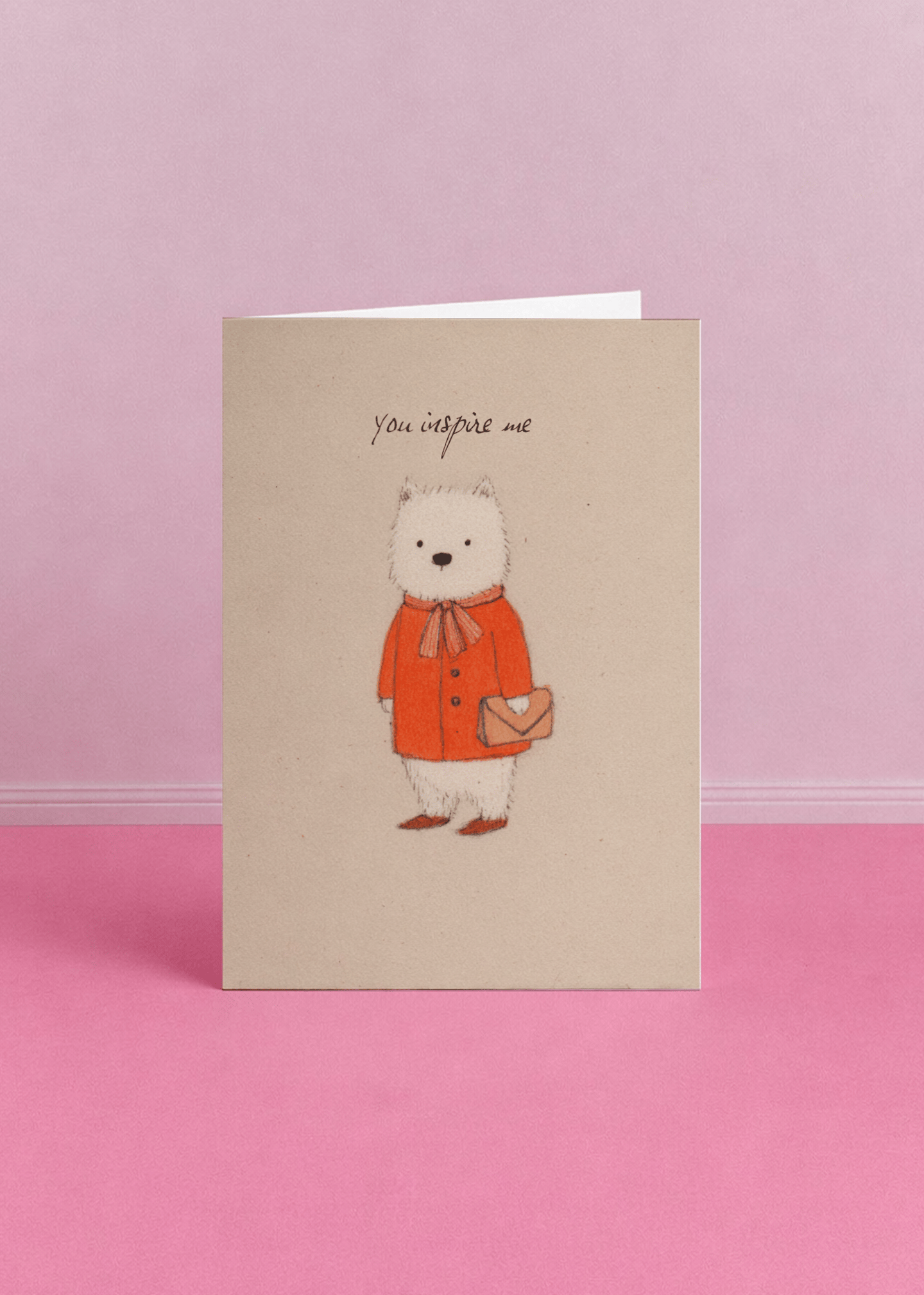 Inspiring Bear Greeting Card mockup 5