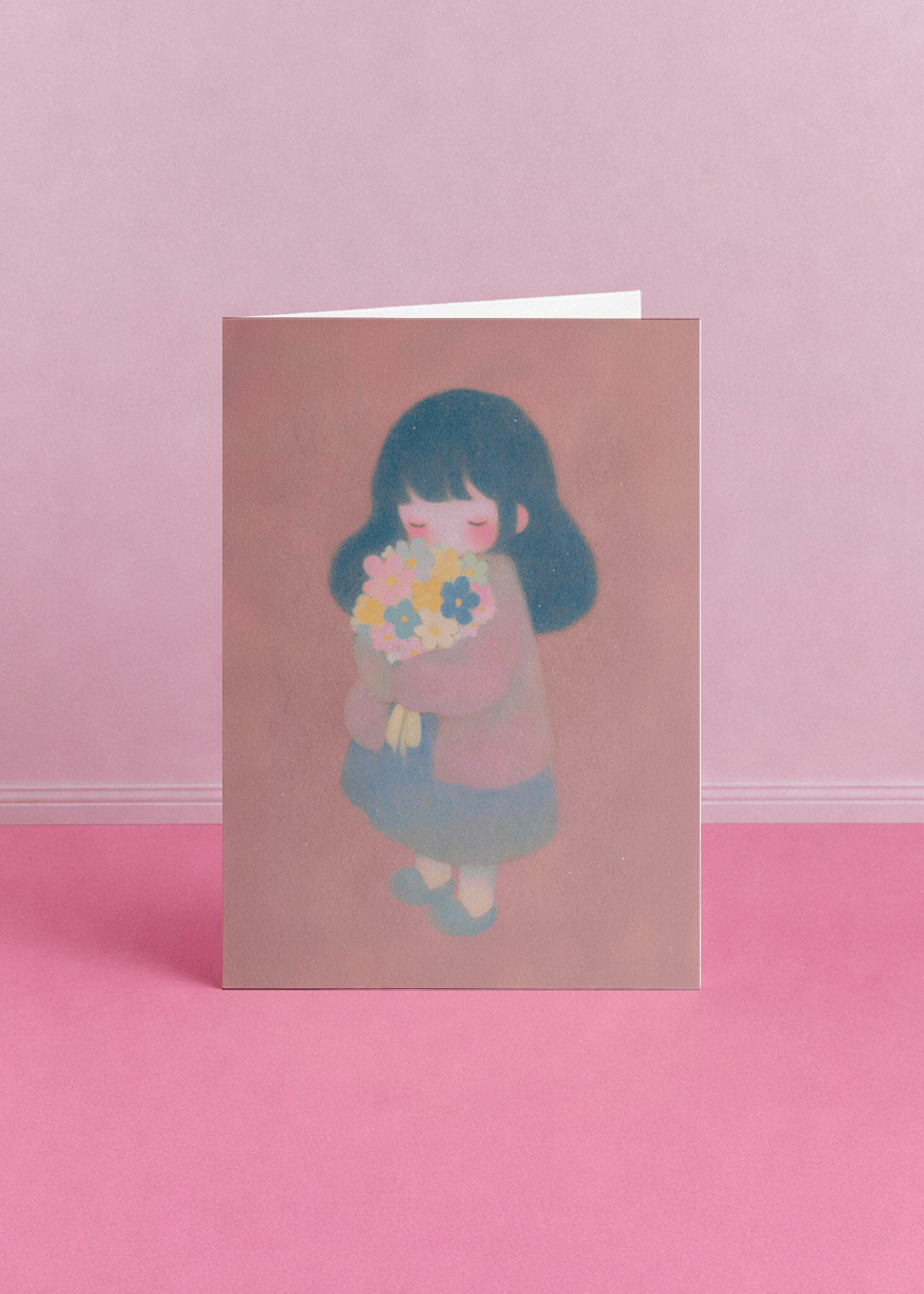 GIrl holding flowers mockup 5