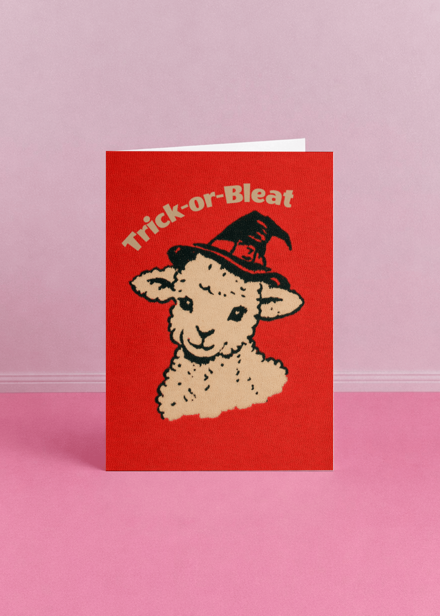 Adorable Halloween Lamb Card mockup 5