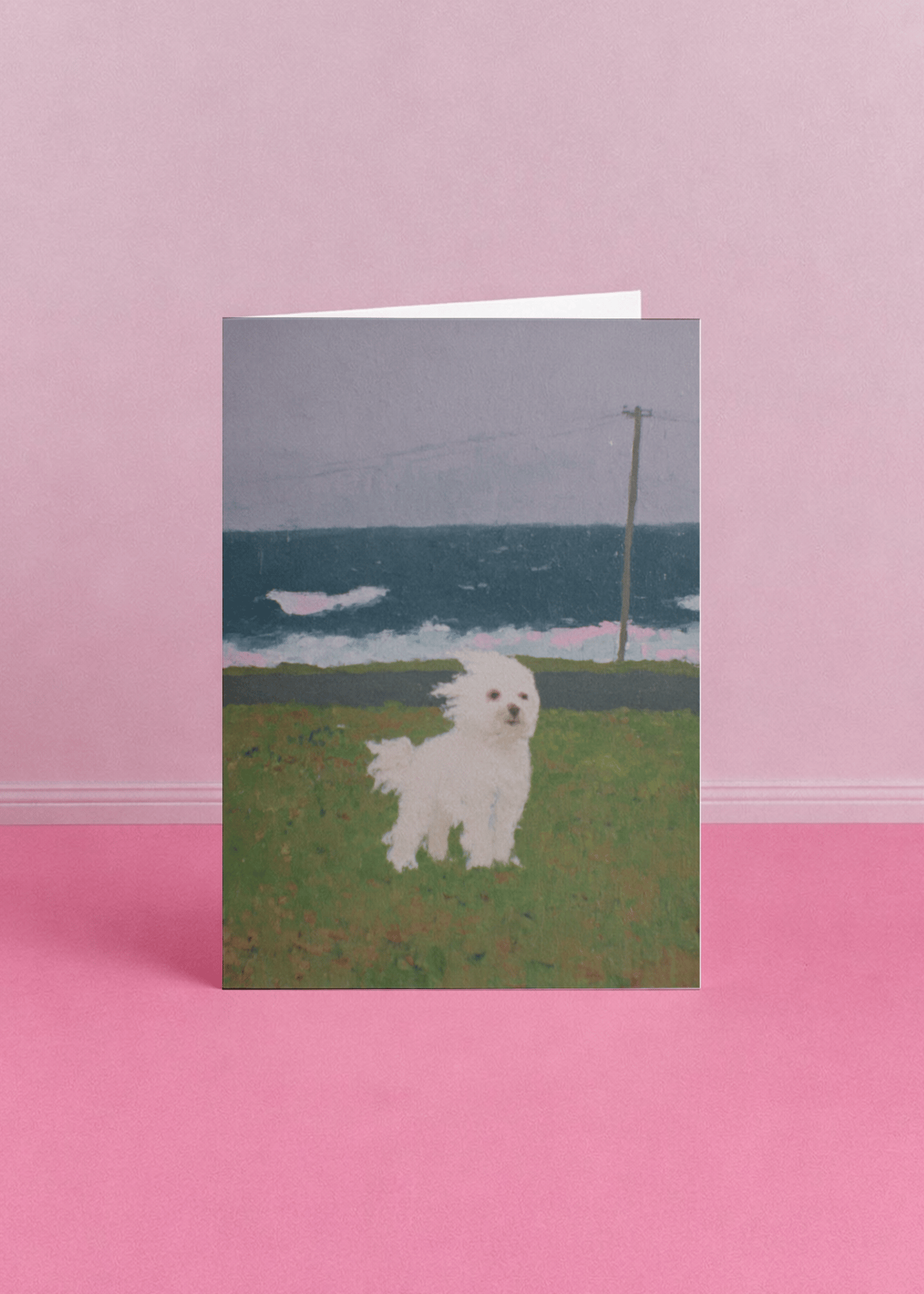 Cute Windy Day Pup mockup 5