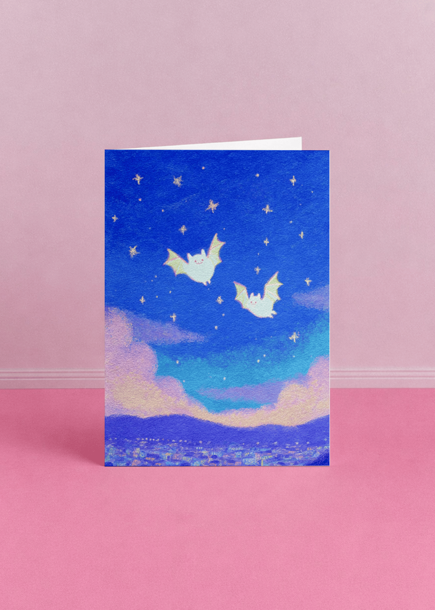 Starry Night Bat Greetings mockup 5
