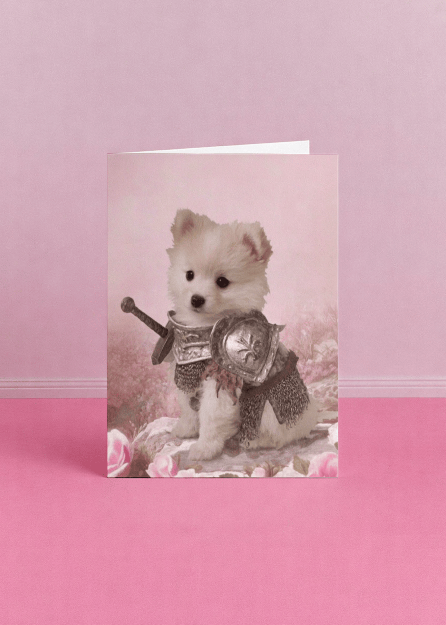 Brave Pup in Armor Card mockup 5