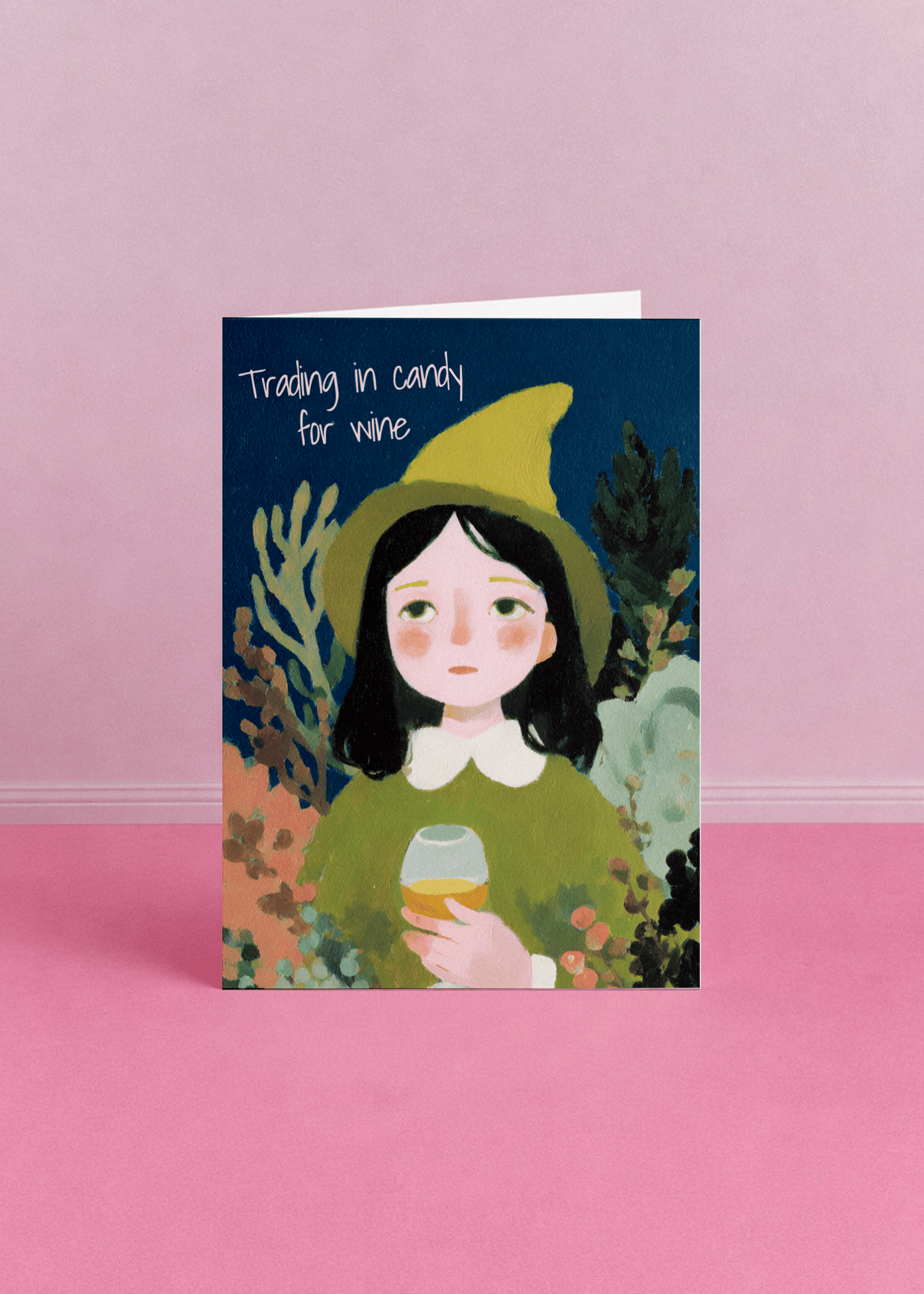 Candy for Wine Witch Card mockup 5