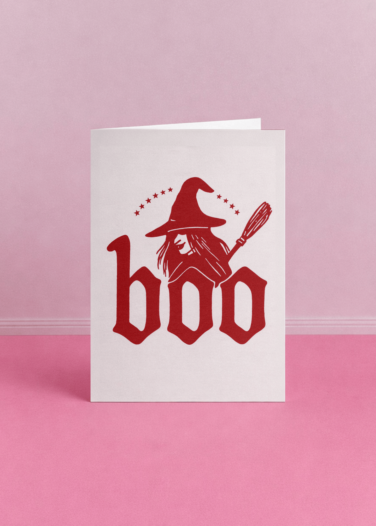 Spooky Witch Boo Card mockup 5