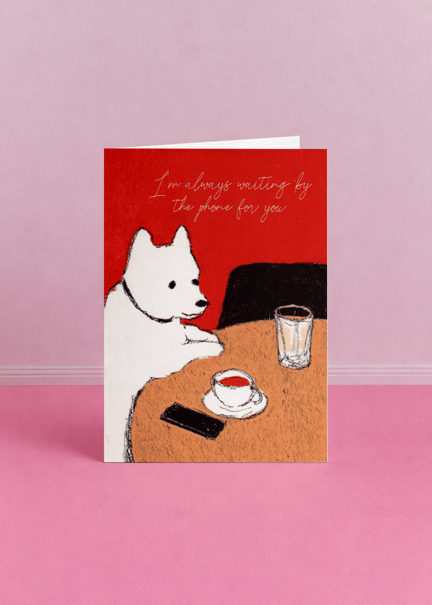 Waiting by the Phone Card mockup 5