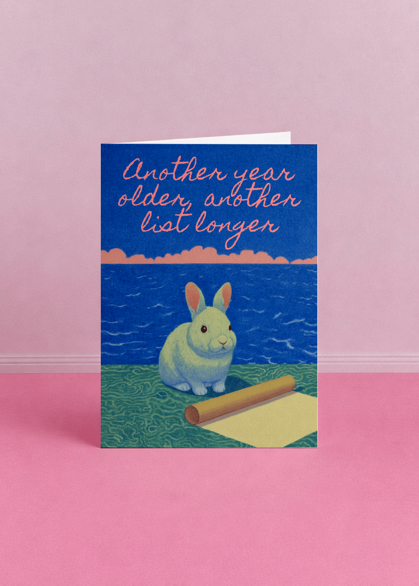 Bunny Birthday List Card mockup 5