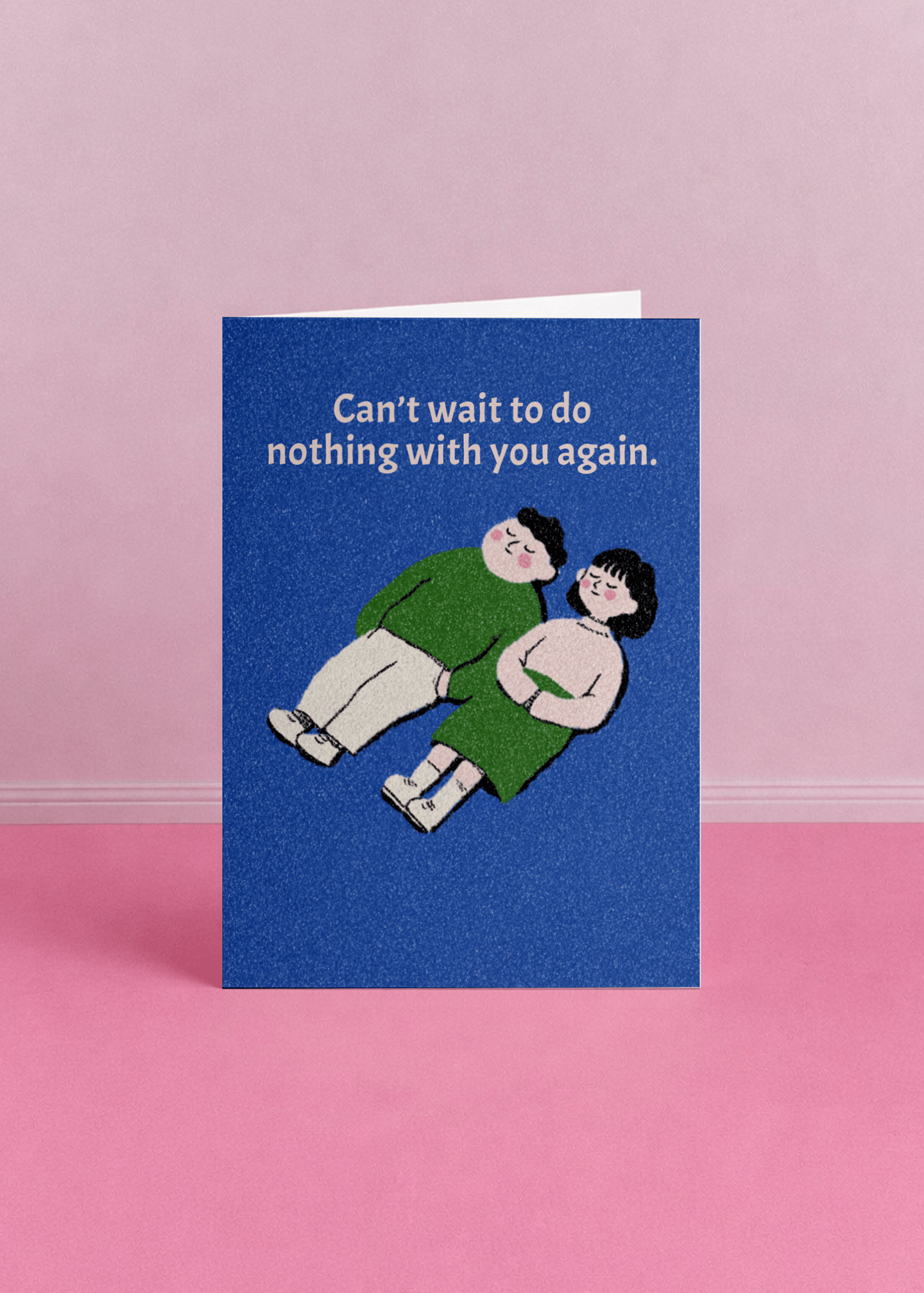 Lazy Day Together Greeting Card mockup 5