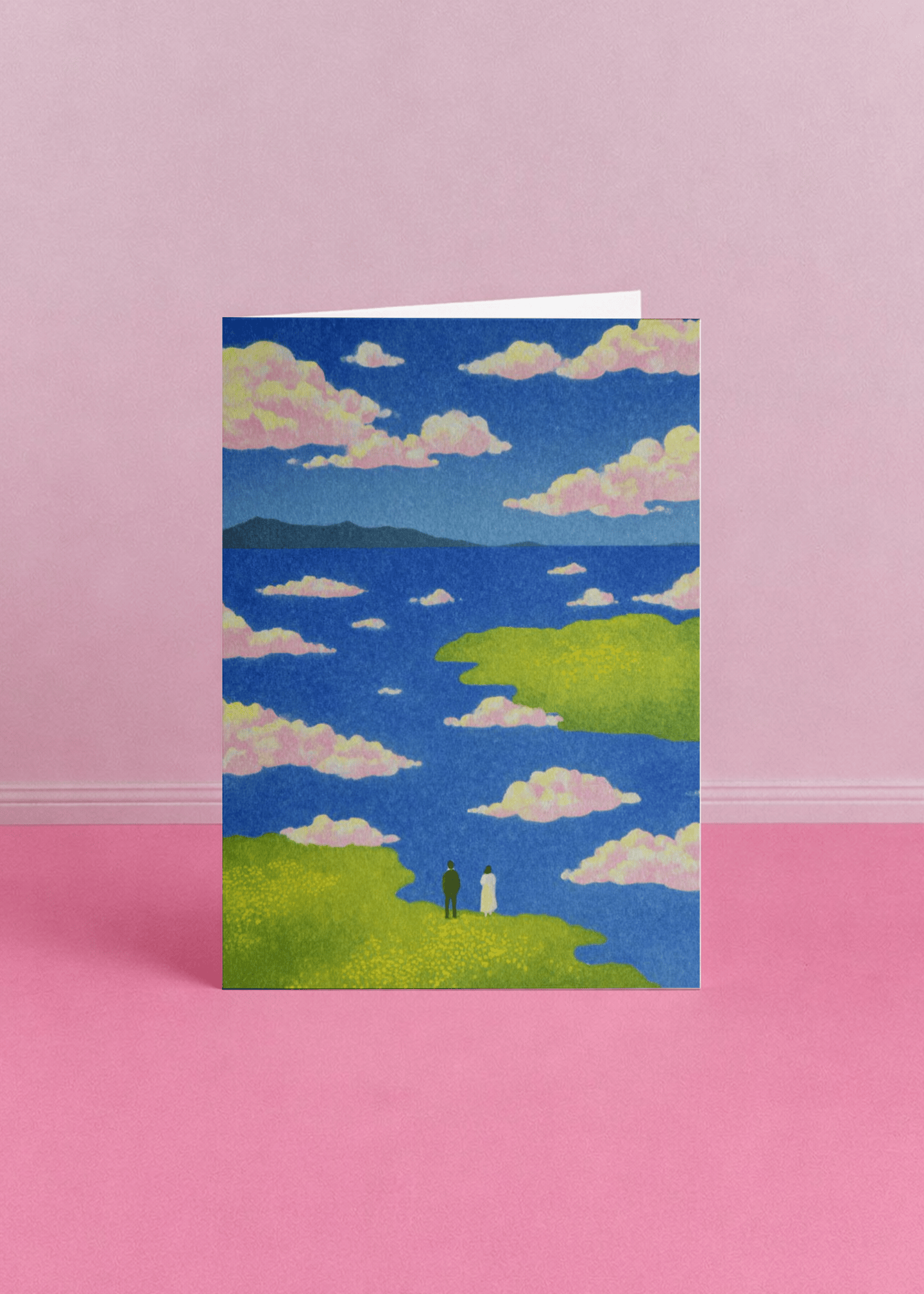 Serene Landscape Love Card mockup 5
