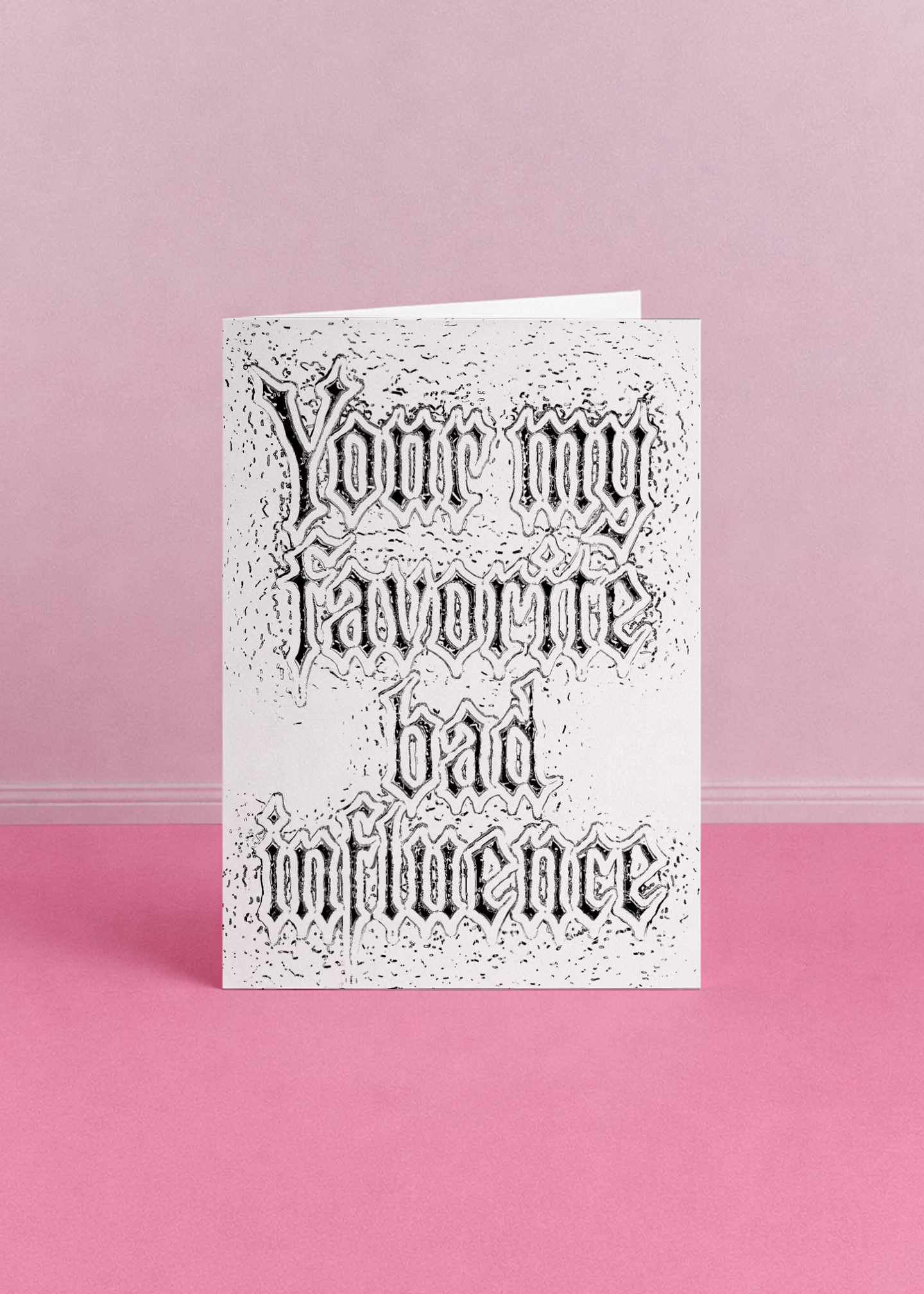 Favorite Bad Influence Card mockup 4