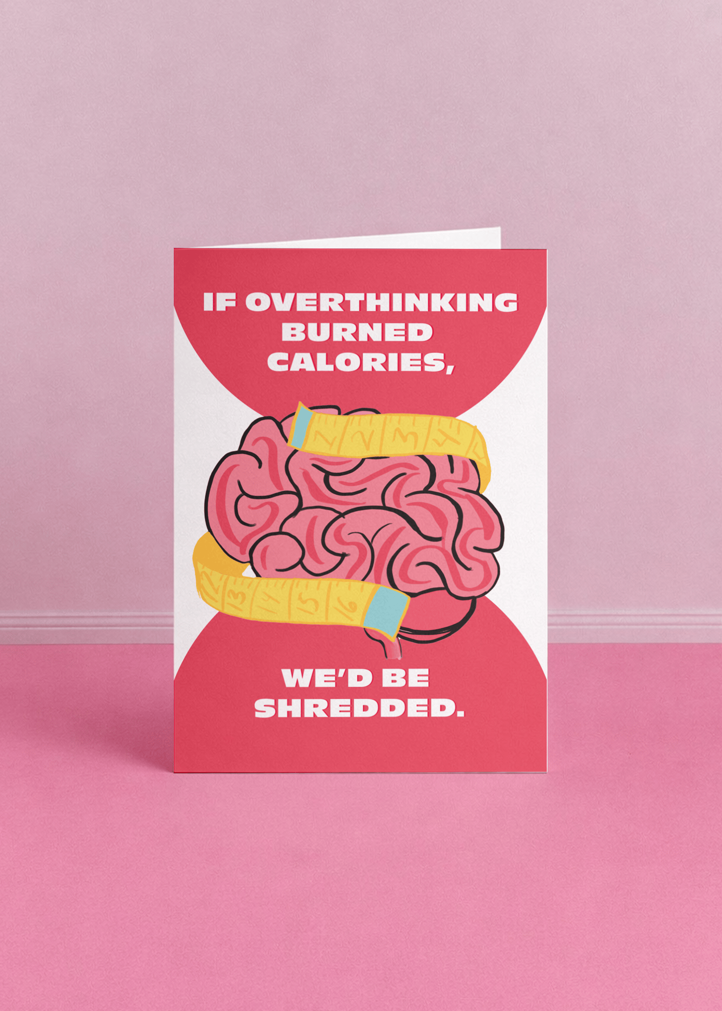 Overthinking Shredded Brain Card mockup 5