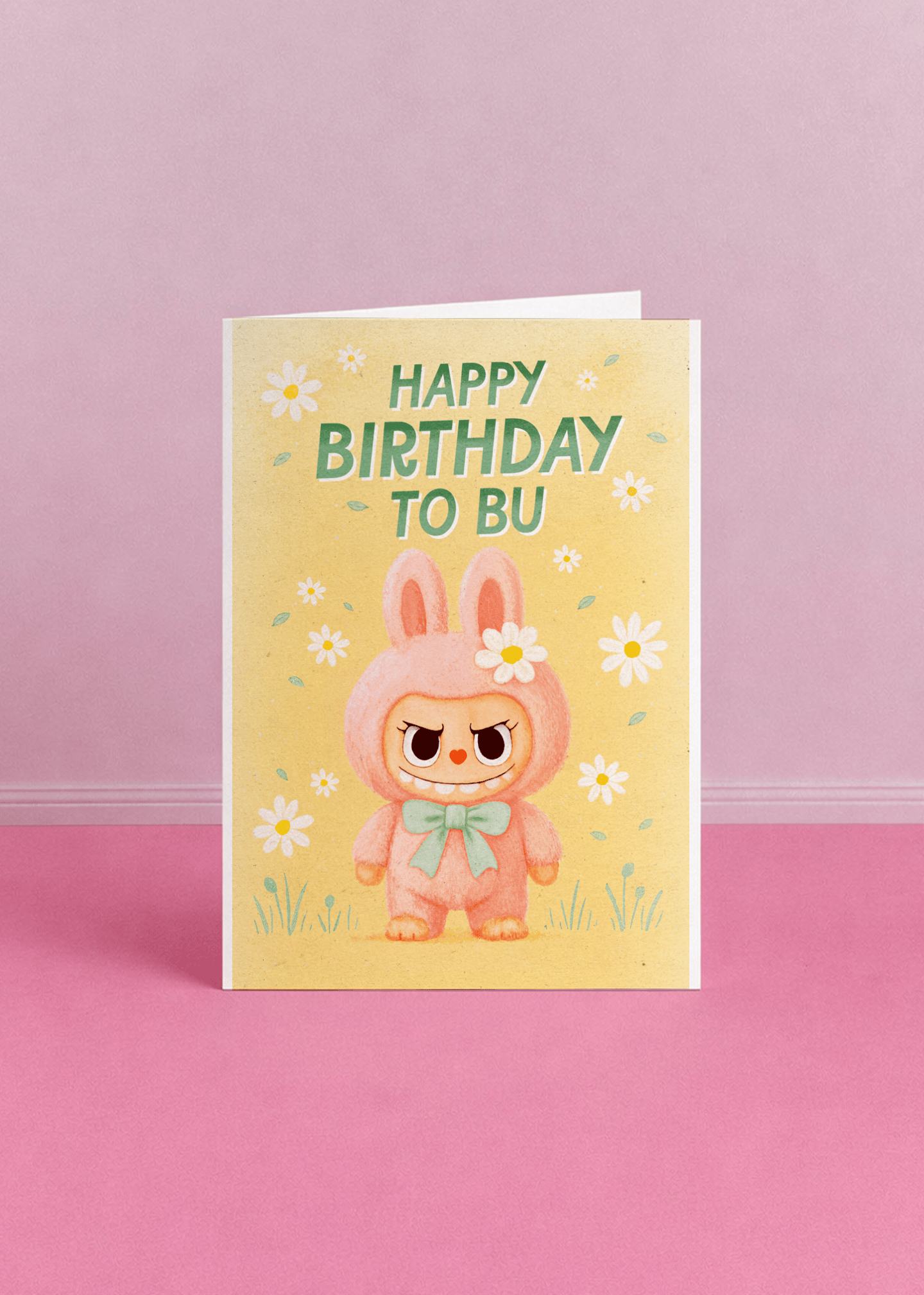 Happy Birthday to Bu Bunny Card mockup 5
