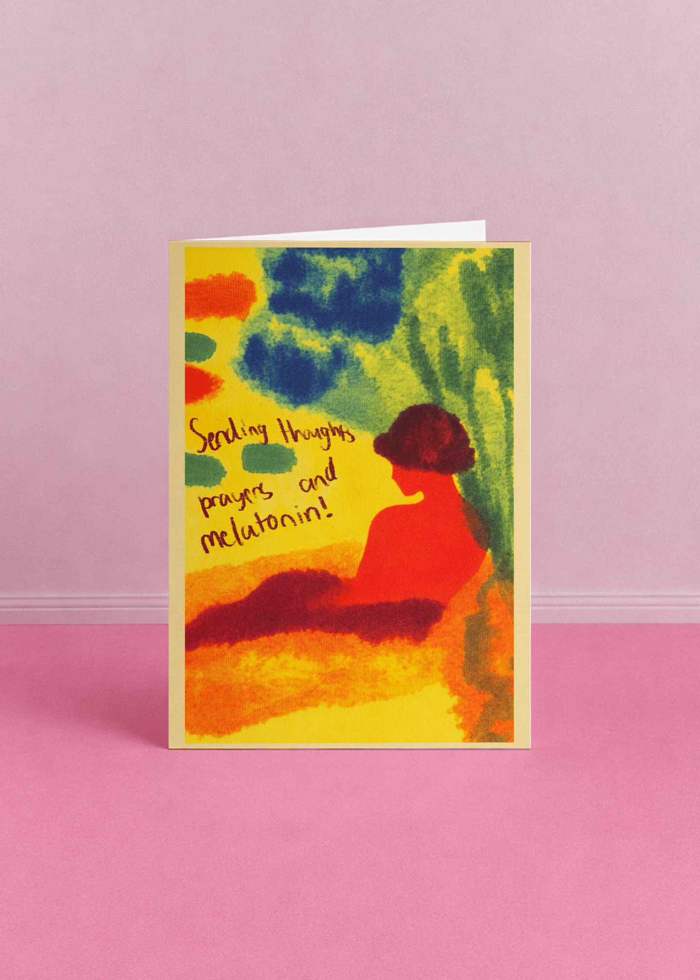 Sending Thoughts, Prayers, & Melatonin Card mockup 4