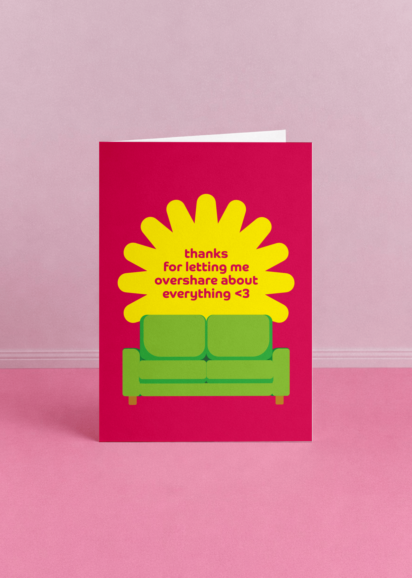 Thanks for Letting Me Overshare Card mockup 5