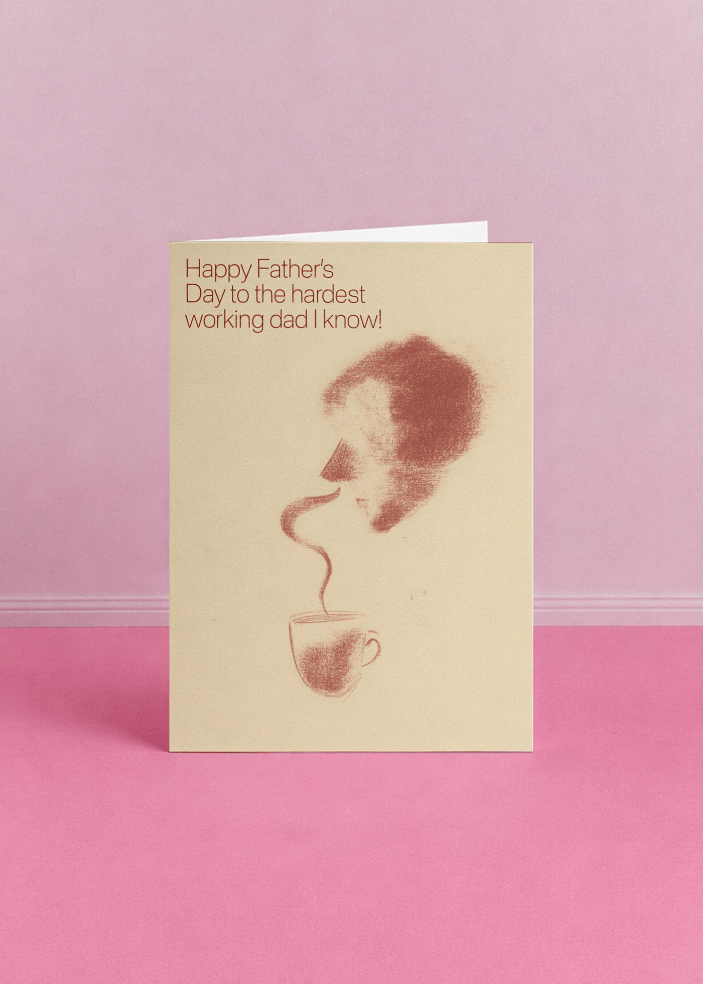 Hardest Working Dad Coffee Card mockup 5