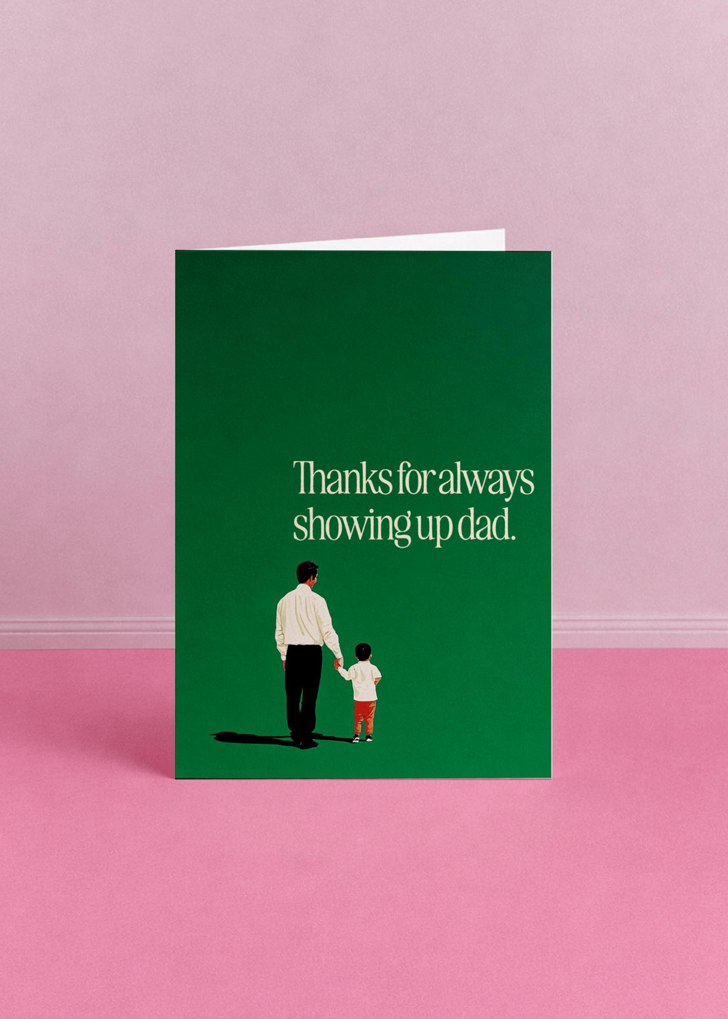 Thanks for Always Showing Up Dad Card mockup 5