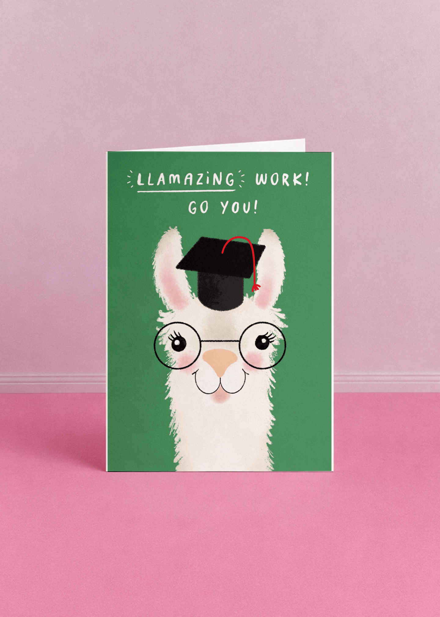 Llamazing Graduation Card mockup 5