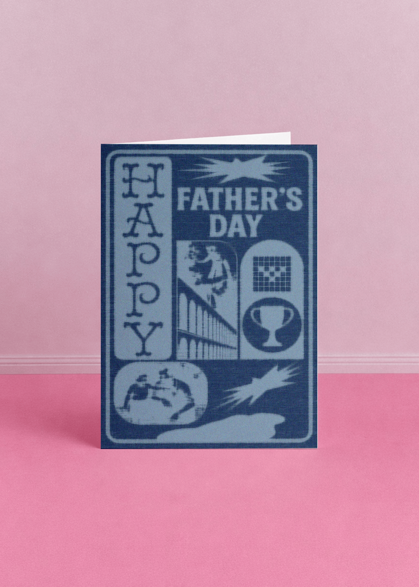 Retro Father's Day Montage Card mockup 5