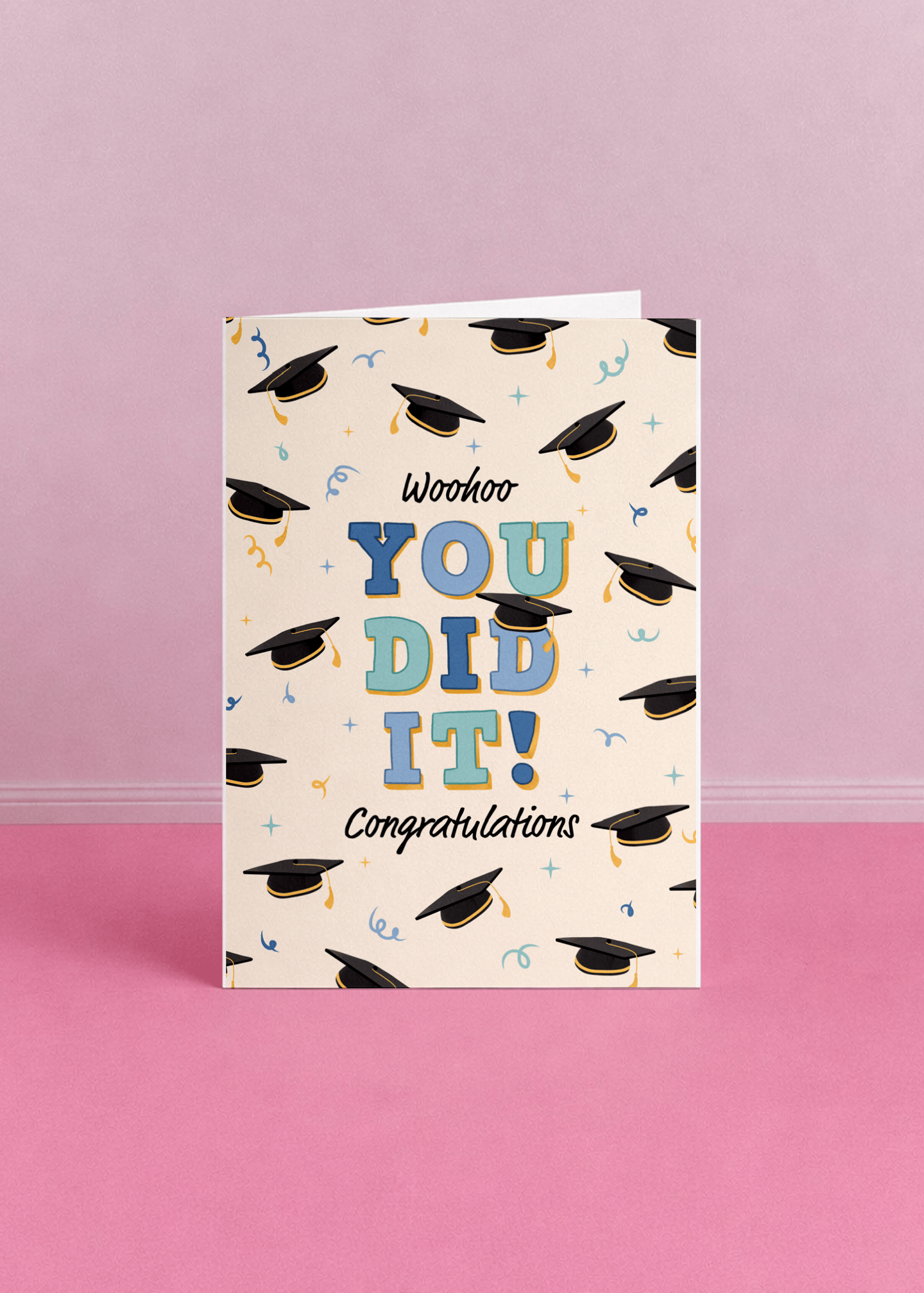 Woohoo You Did It Graduation Card mockup 5