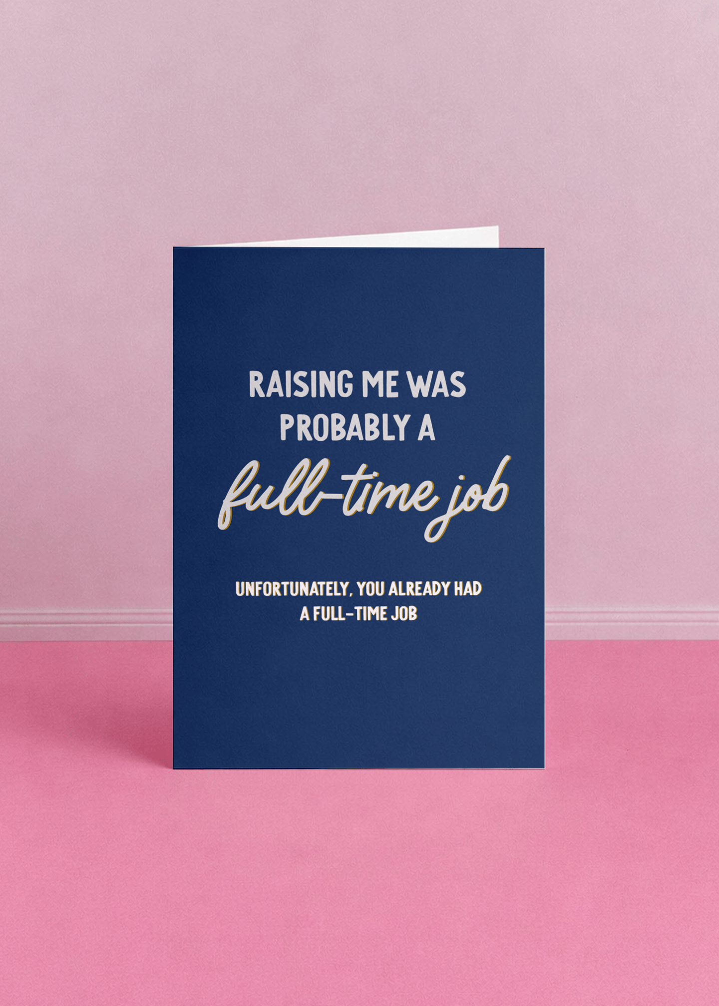 Full-Time Job Father's Day Card mockup 5