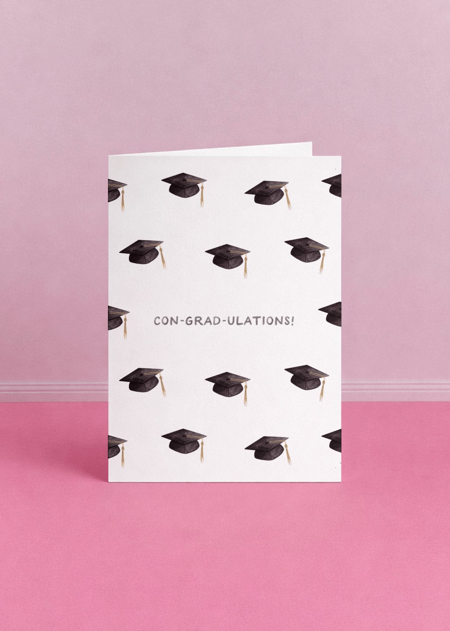 Con-Grad-ulations Graduation Cap Card mockup 5