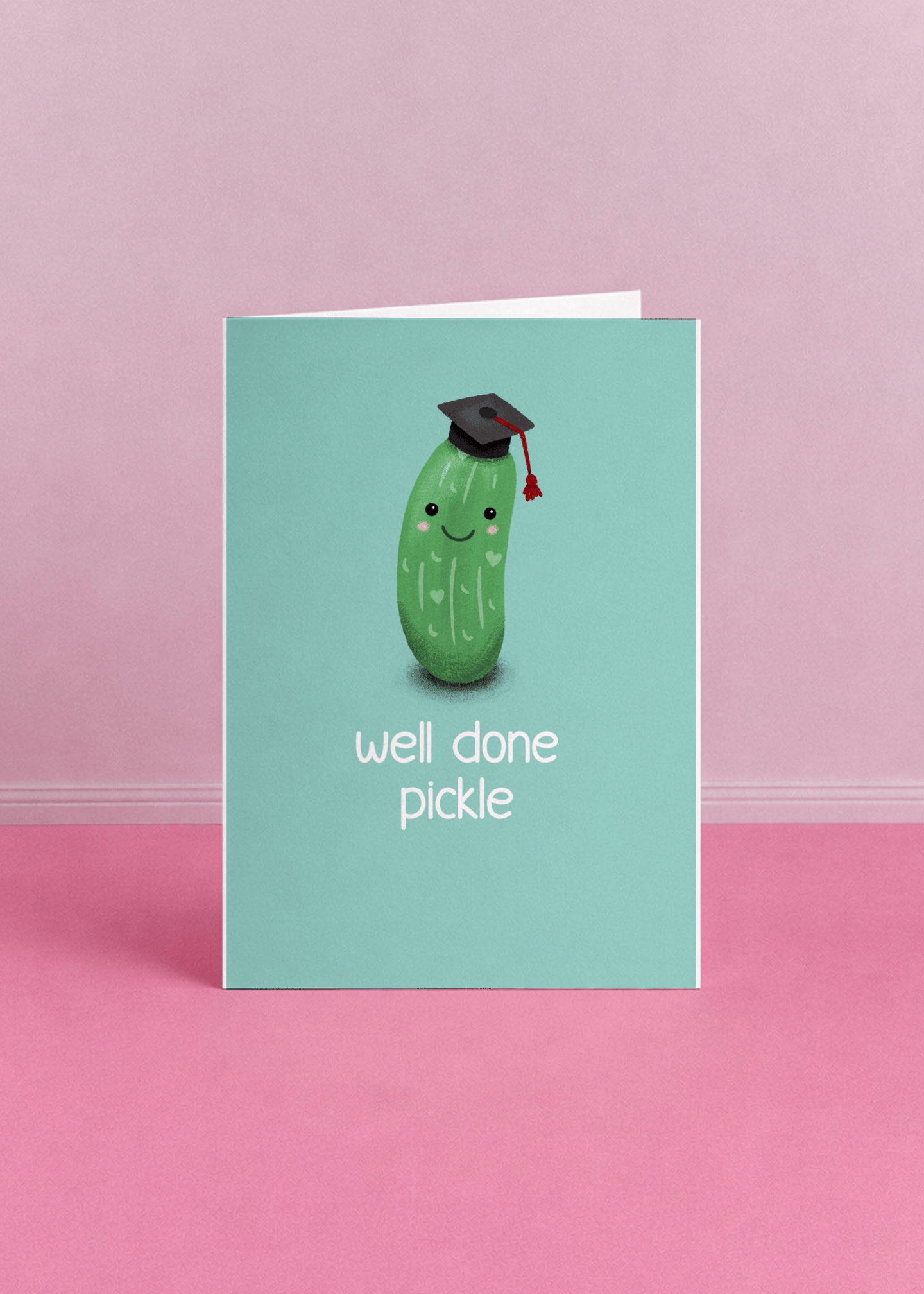 Well Done Pickle Graduation Card mockup 5