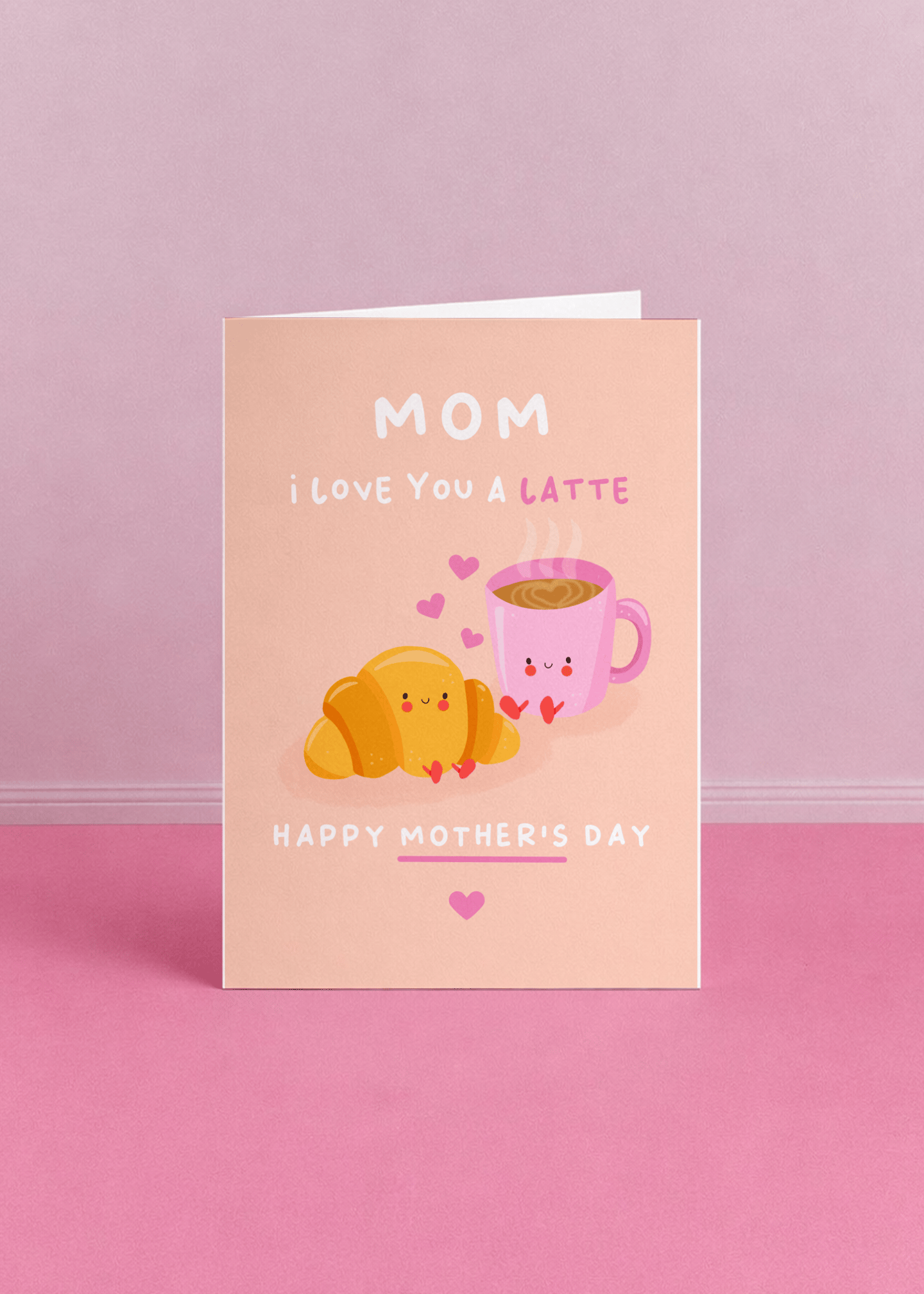 Love You a Latte Mom Card mockup 5