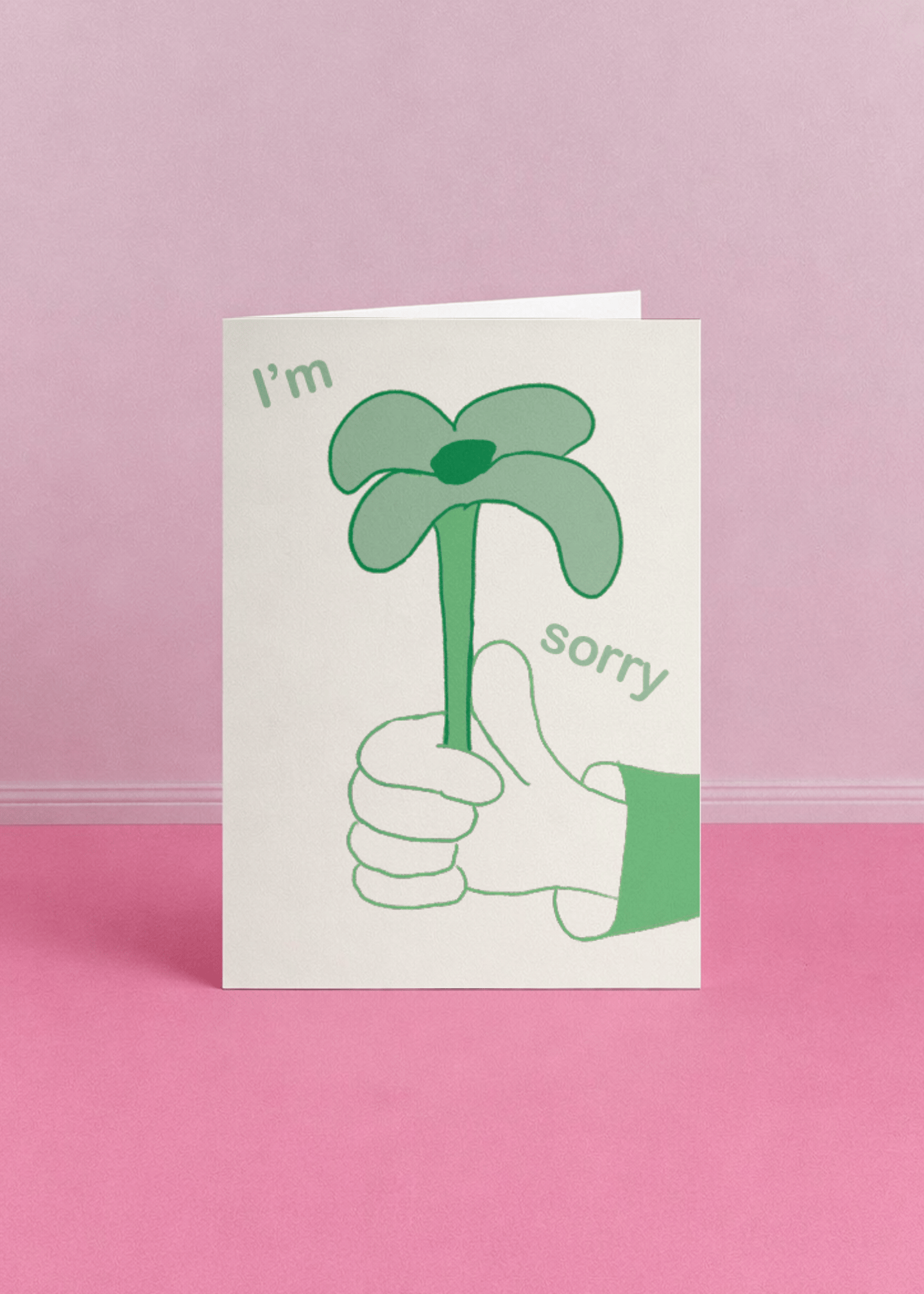 I'm Sorry Flower Card mockup 5