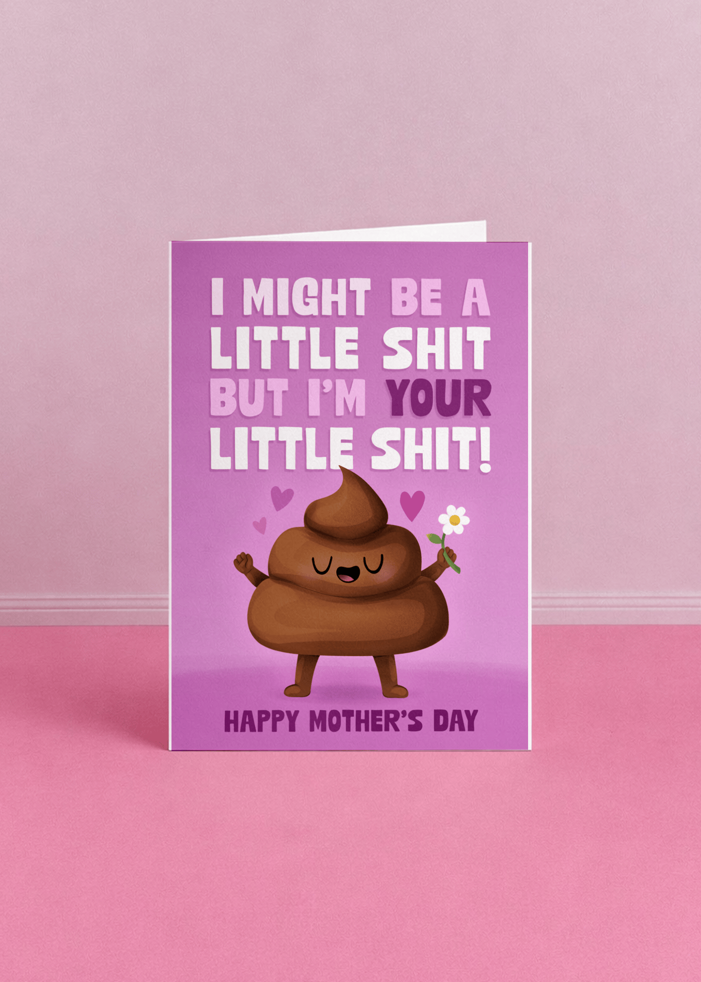 Little Shit Mother's Day Card mockup 5