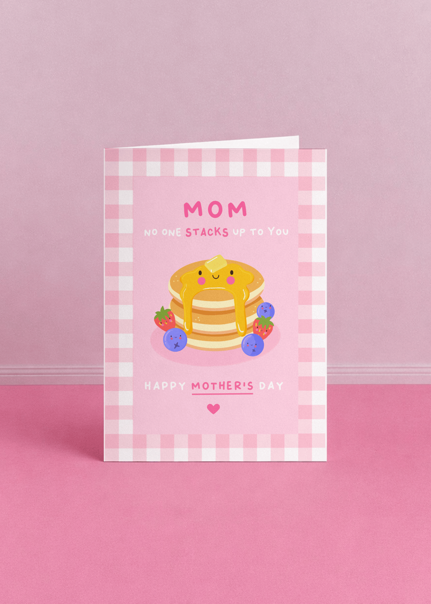 Stacks Up Cute Pancake Mom Card mockup 5
