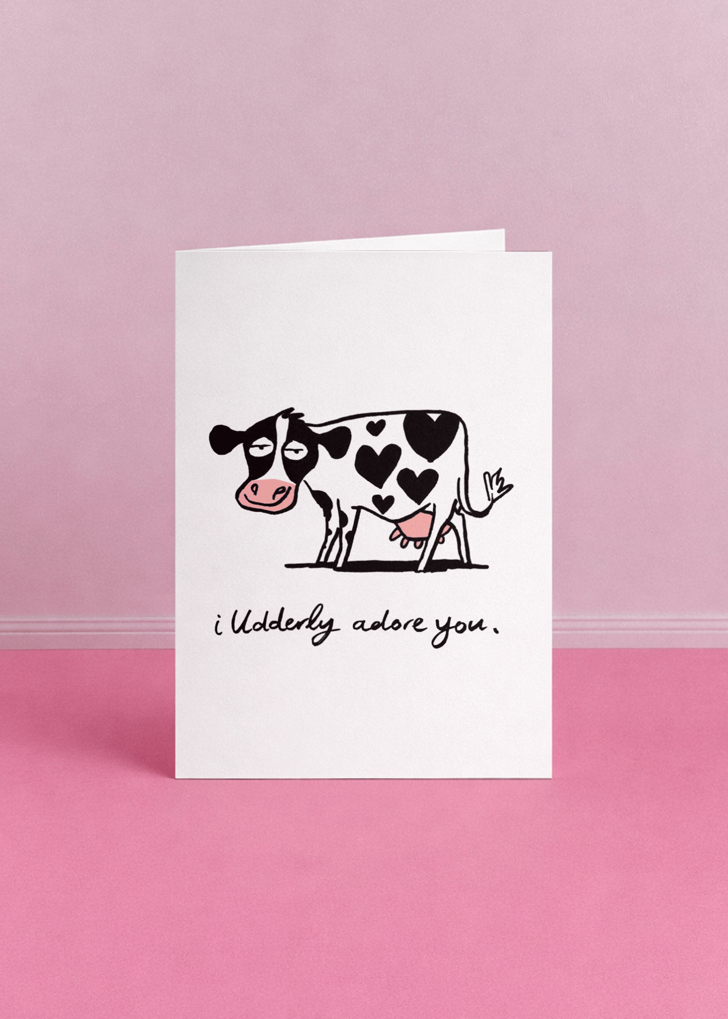 Udderly Adore You Card mockup 5