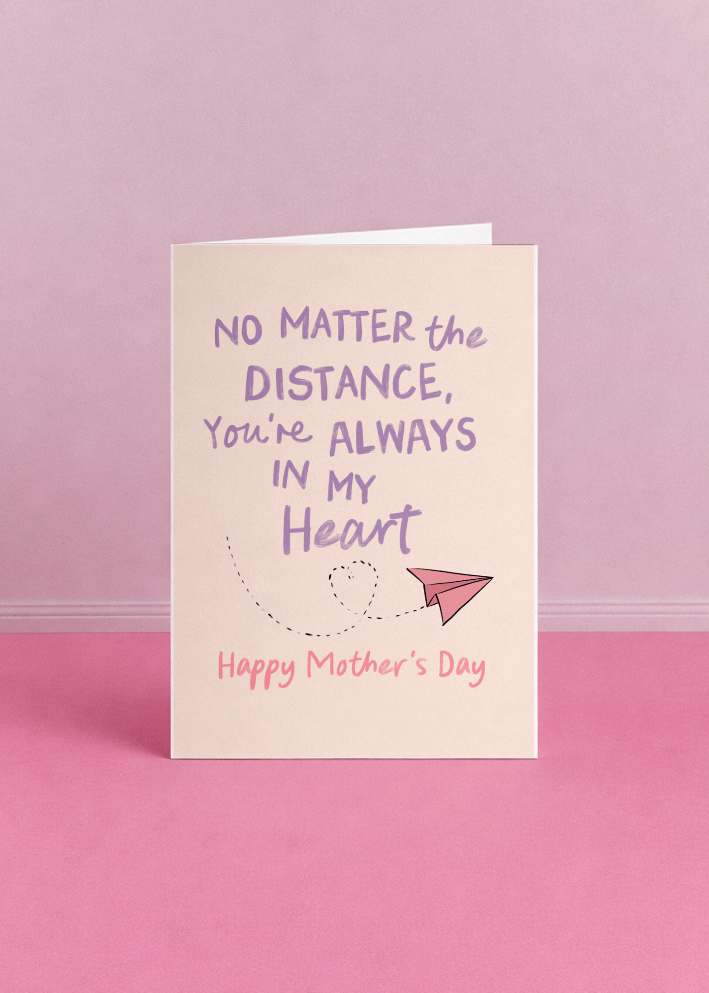 Always in My Heart Distance Mom Card mockup 5