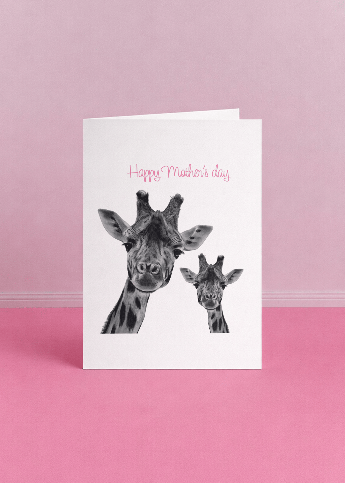 Giraffe Mother’s Day Card mockup 5
