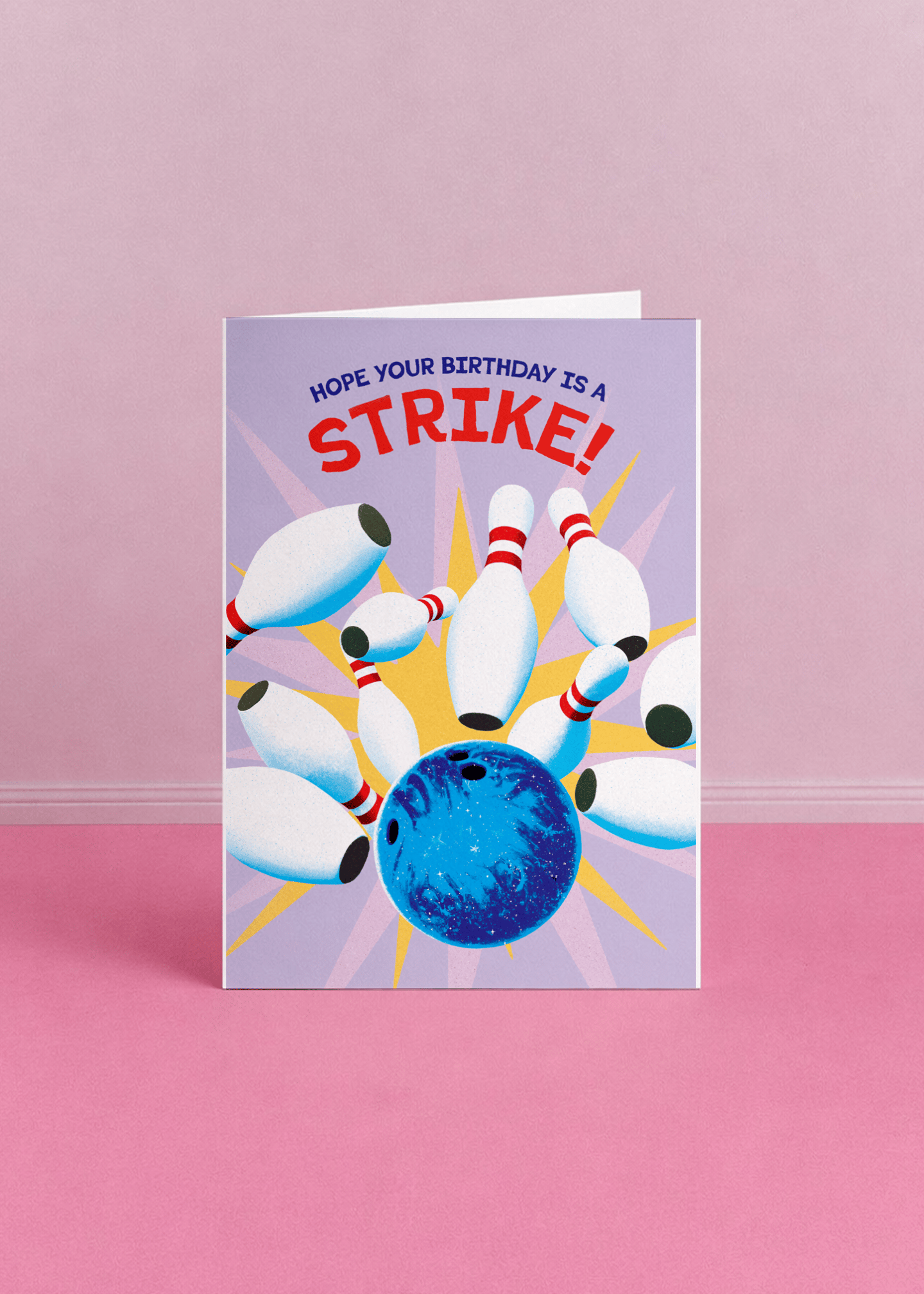 Birthday Strike Bowling Card mockup 5