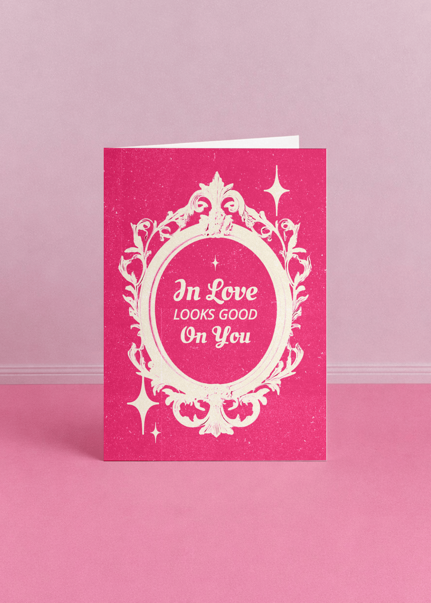 In Love Looks Good On You Card mockup 5