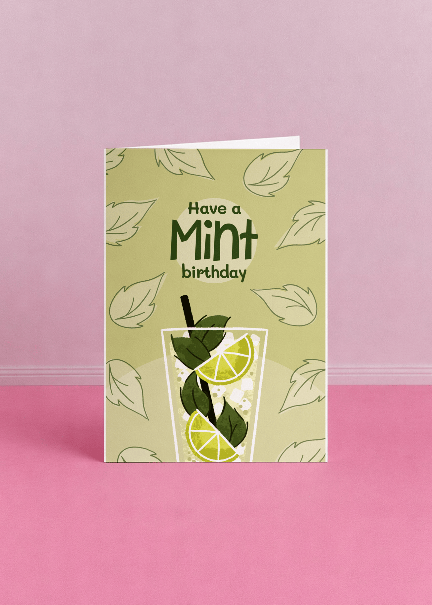 Mint Birthday Mojito mockup 4