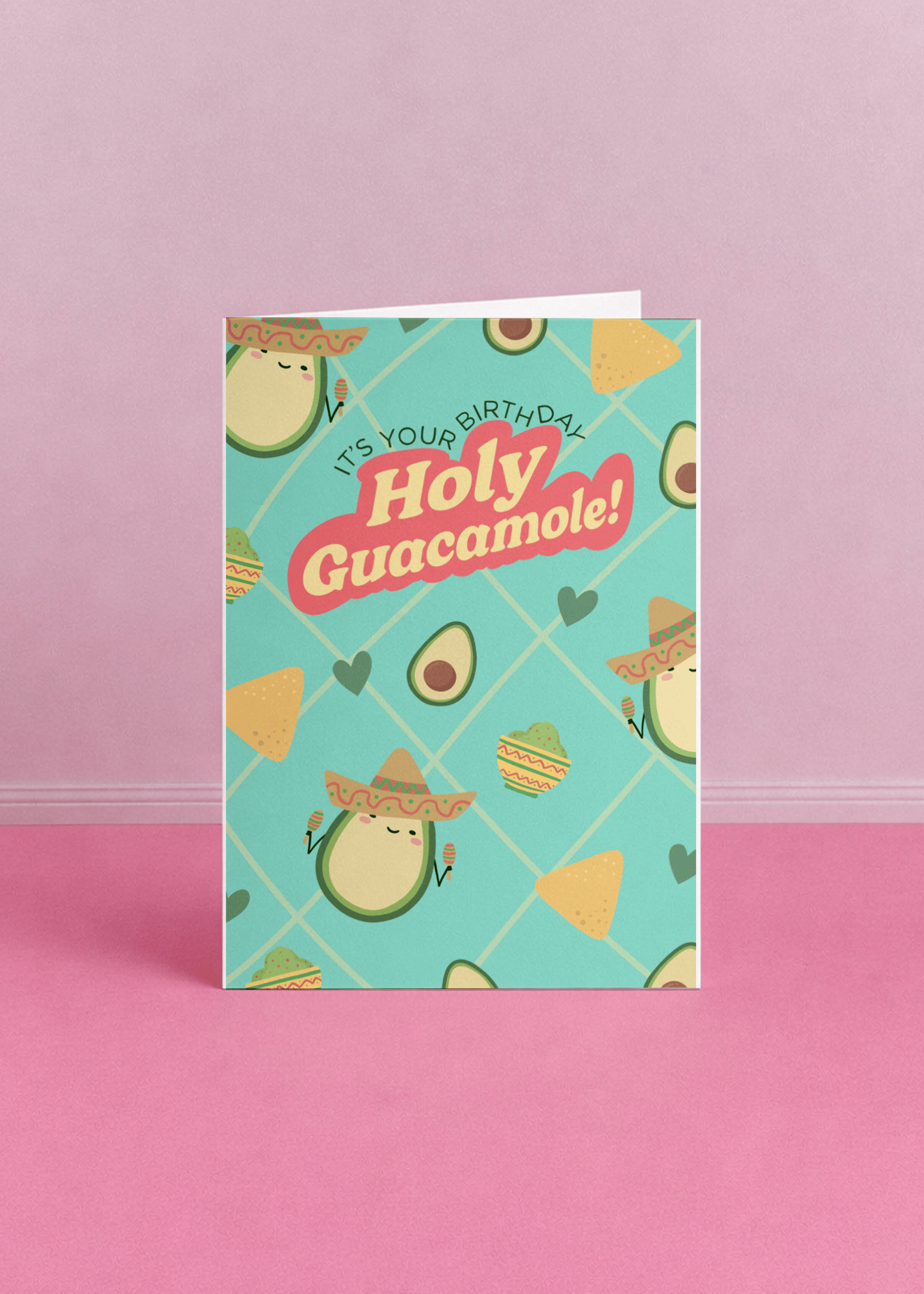 Holy Guacamole Birthday Card mockup 4