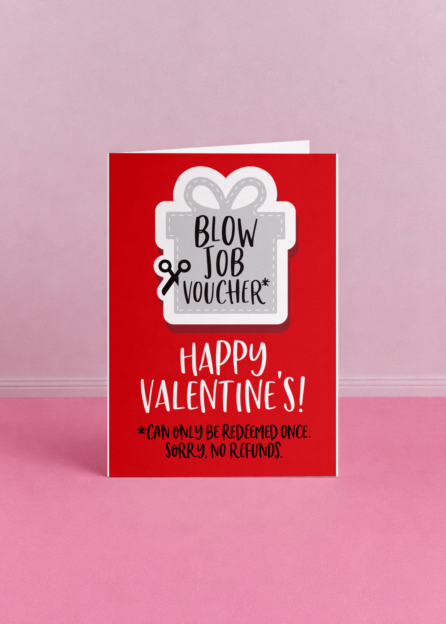 Blow Job Voucher Valentine's Day Card mockup 5