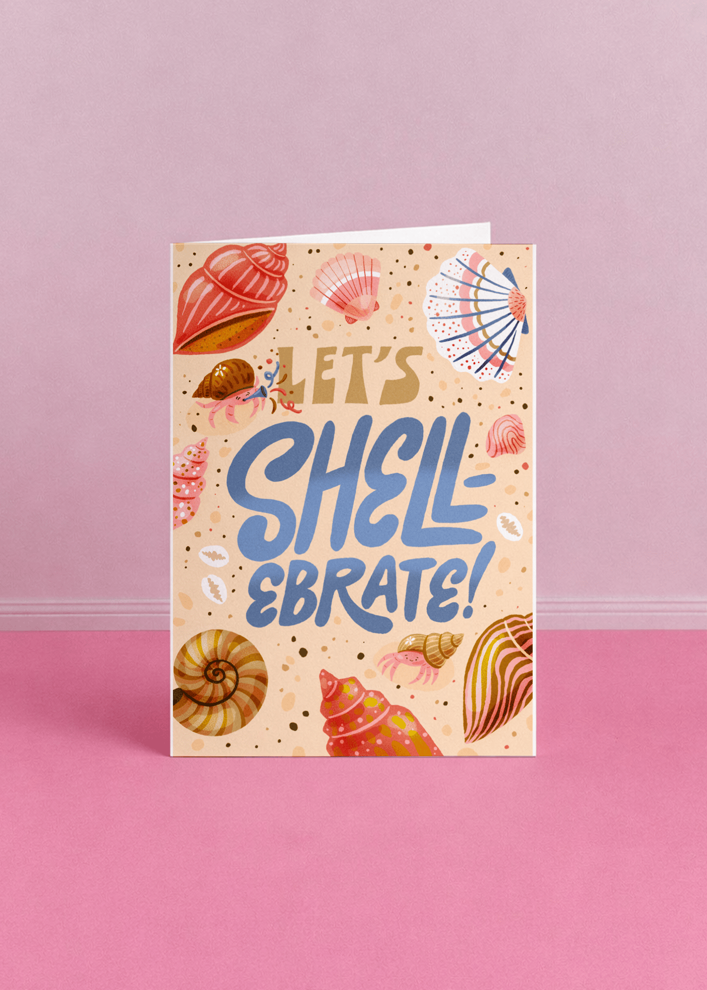 Let’s Shell-ebrate Celebration Card mockup 5