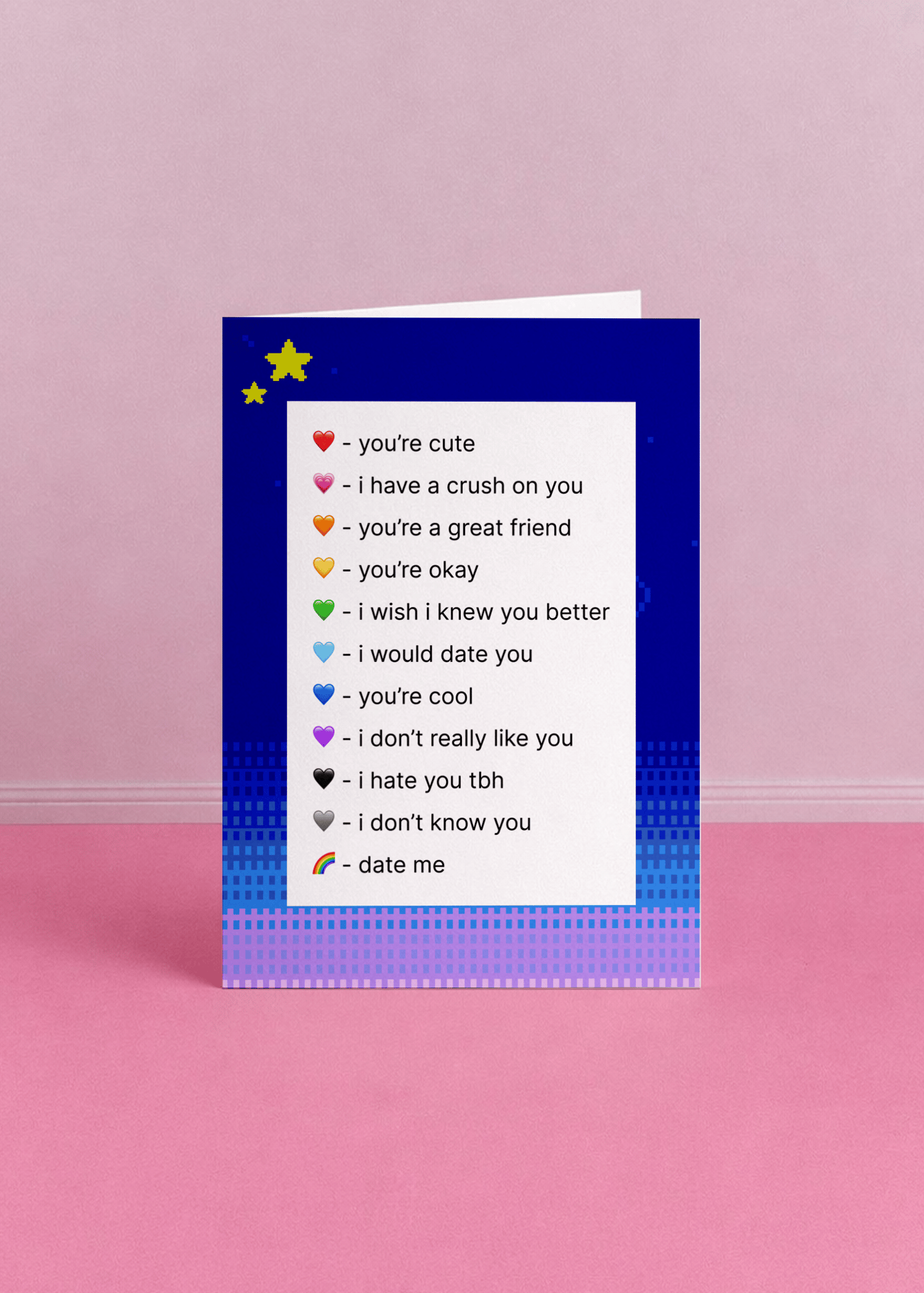 Emoji Love Rating Card mockup 5