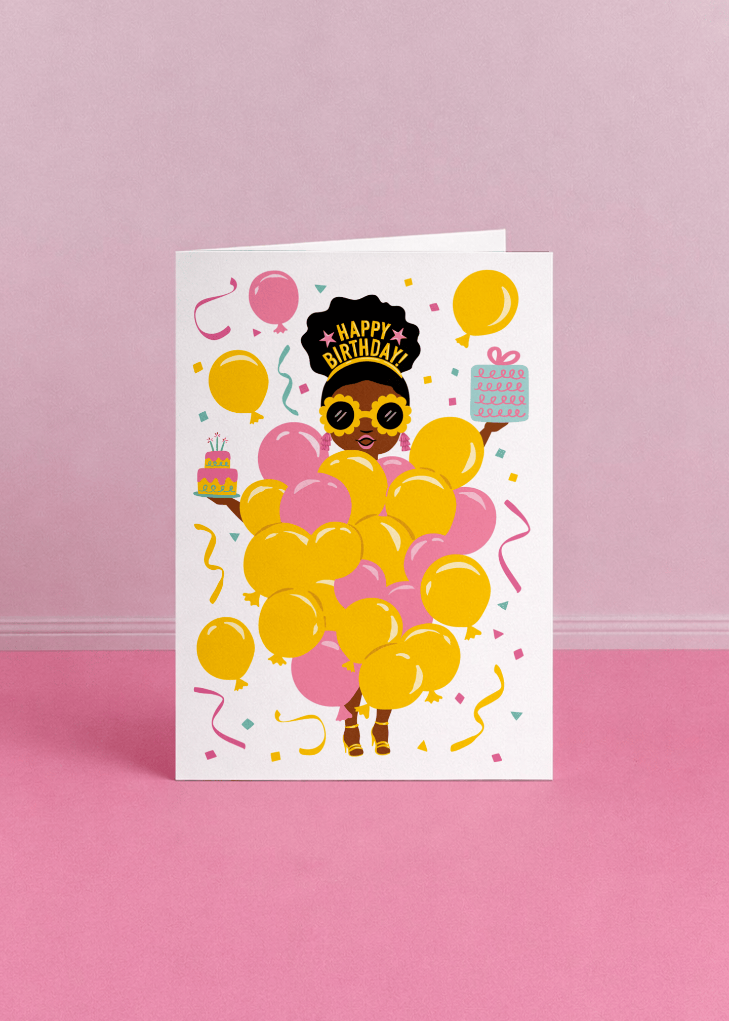 Fabulous Birthday Balloons Card mockup 5