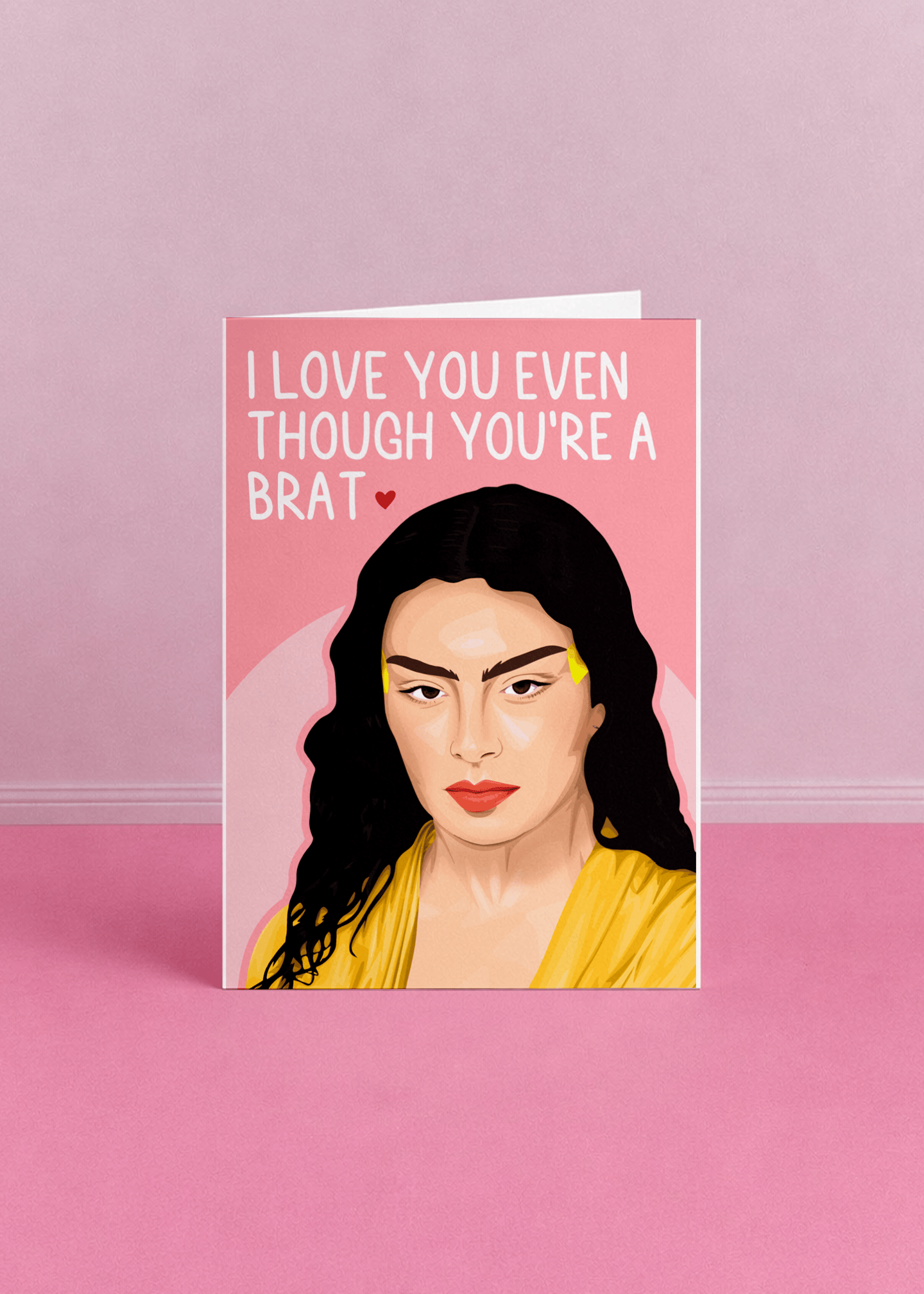Brat Valentine's Day Card mockup 5