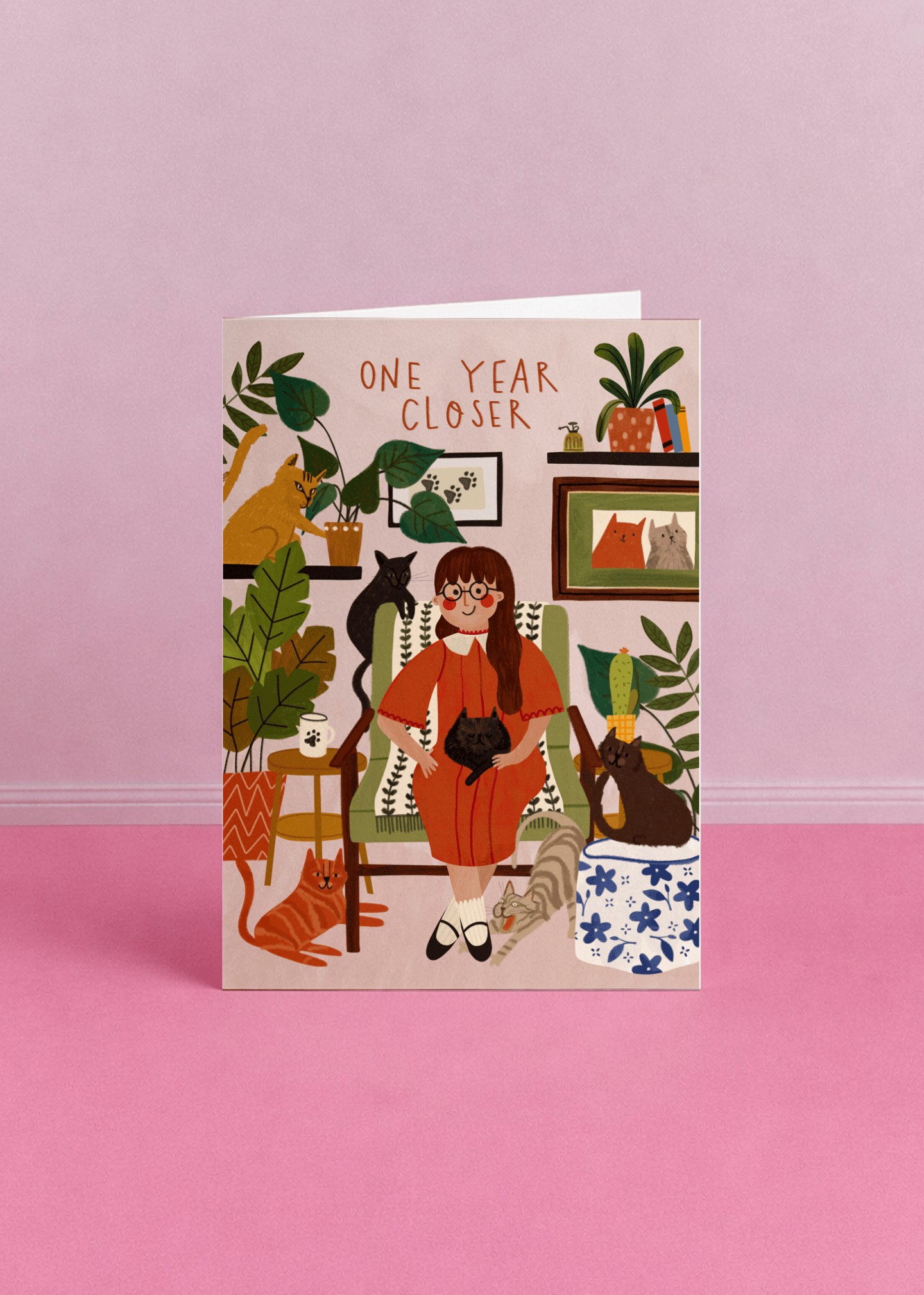 One Year Closer Card mockup 5