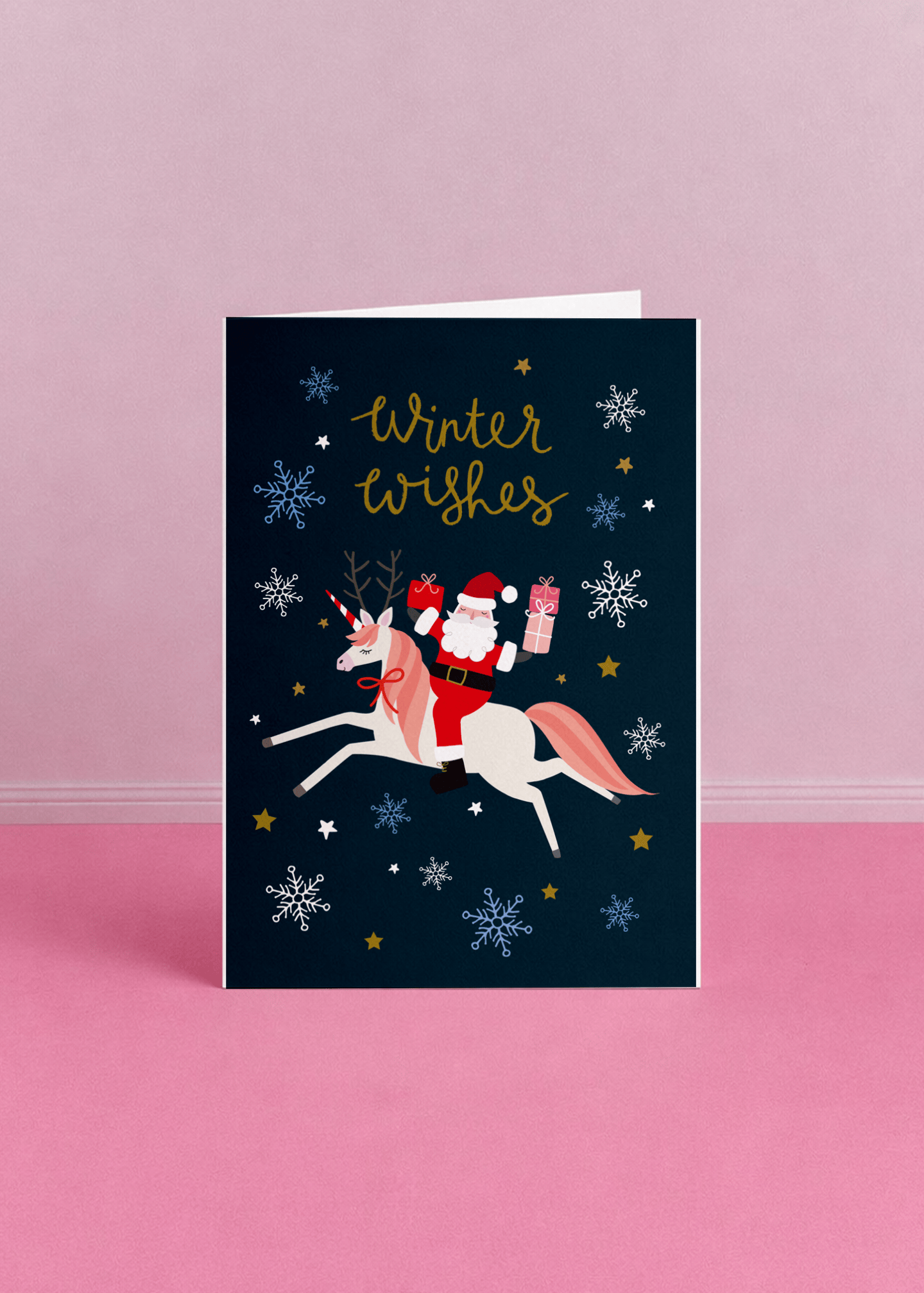 Santa Unicorn Winter Wishes mockup 5