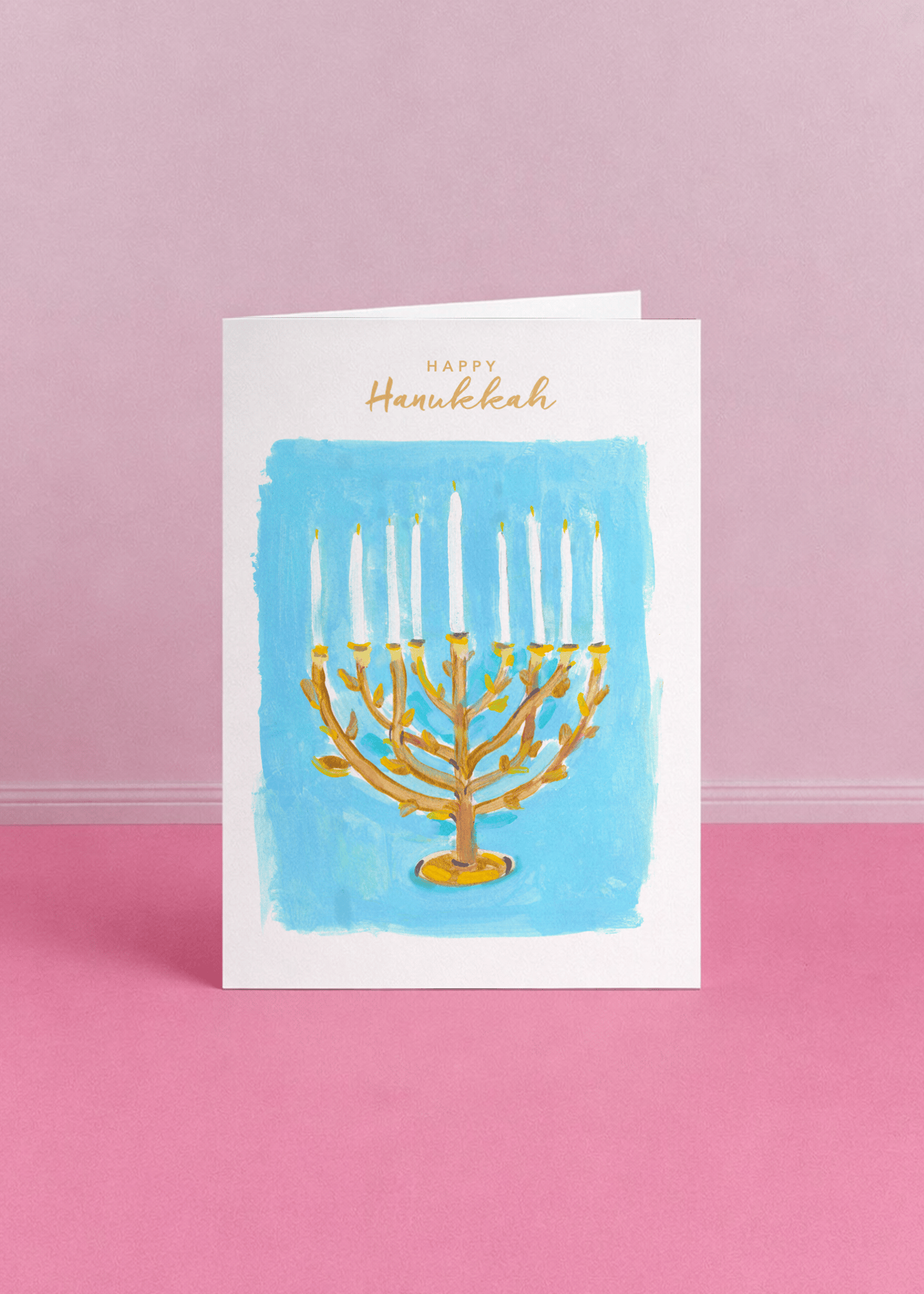 Happy Hanukkah Branch Menorah mockup 5