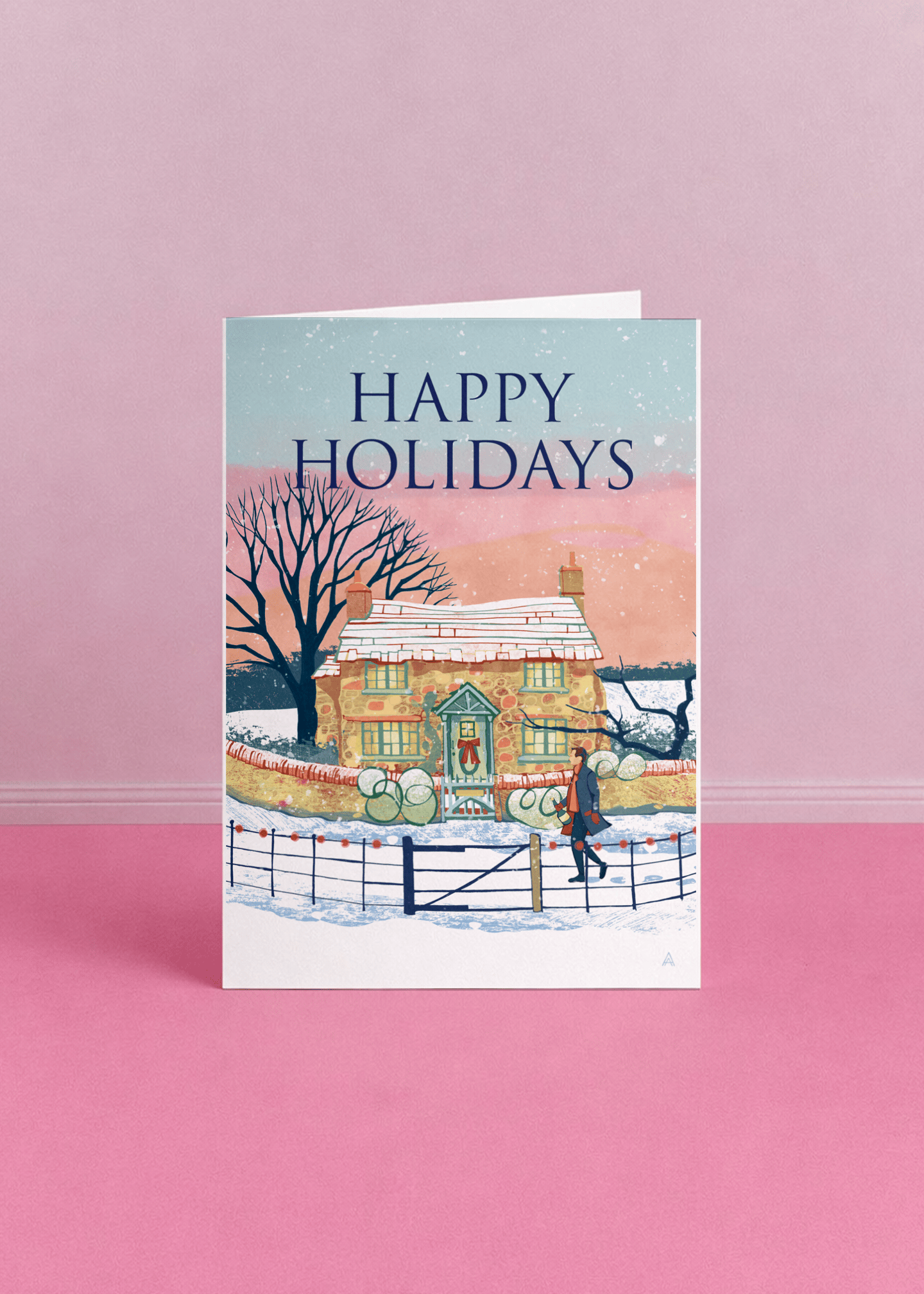 Quaint Cottage Holiday Wishes mockup 5