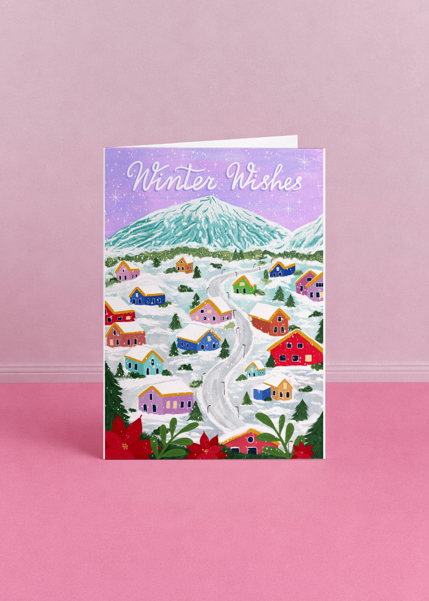 Winter Wishes Snowy Village mockup 5